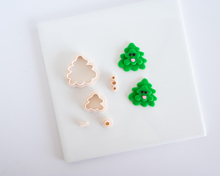 Melted Christmas Tree - Kawaii Christmas Clay Cutter