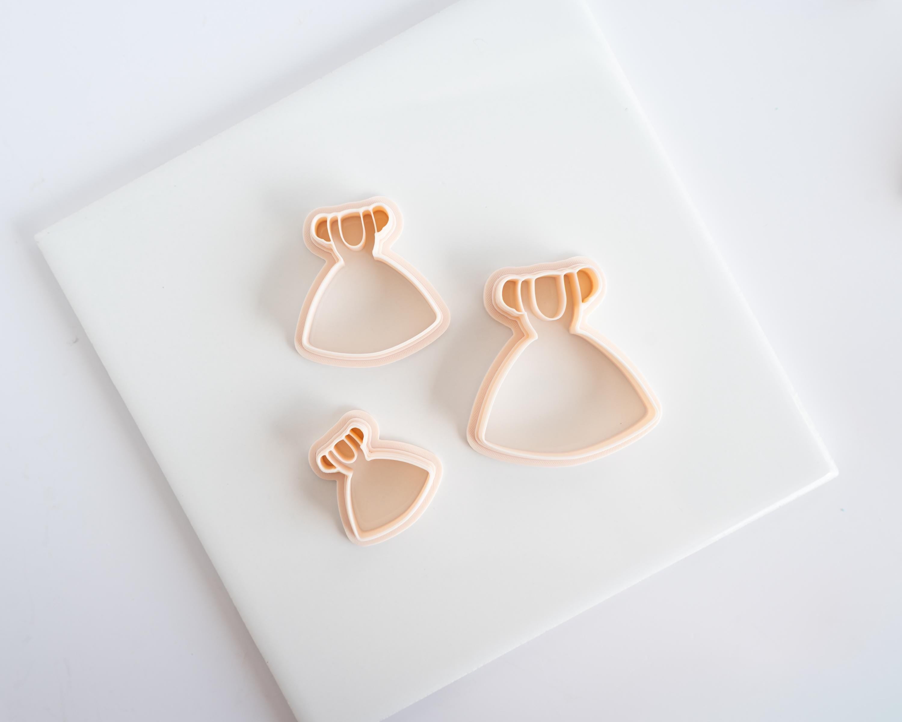 Paper Doll Dress Set - Mix and Match - Make your own - 8 Pc Clay Cutter