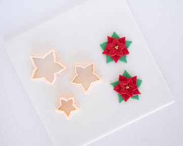 Poinsettia Maker - 3 Piece Floral Clay Cutter