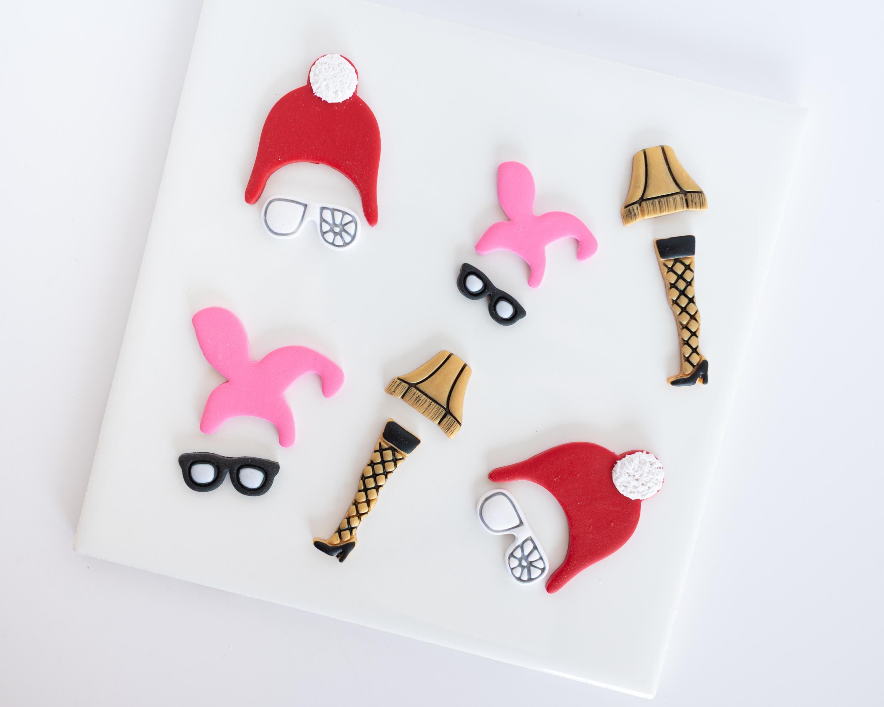 Bunny Ears and Glasses - Christmas Story Dangle 2-piece set