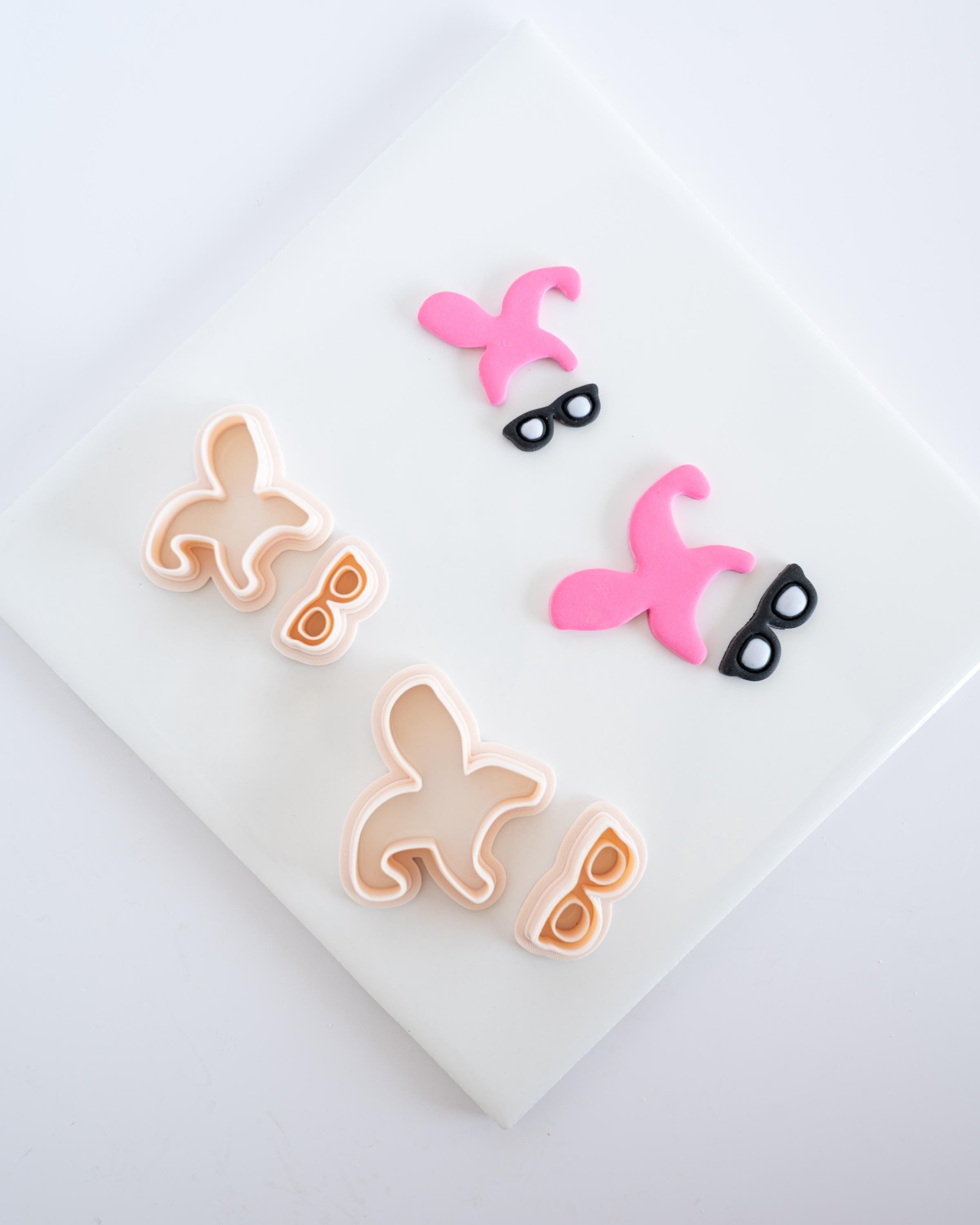 Bunny Ears and Glasses - Christmas Story Dangle 2-piece set