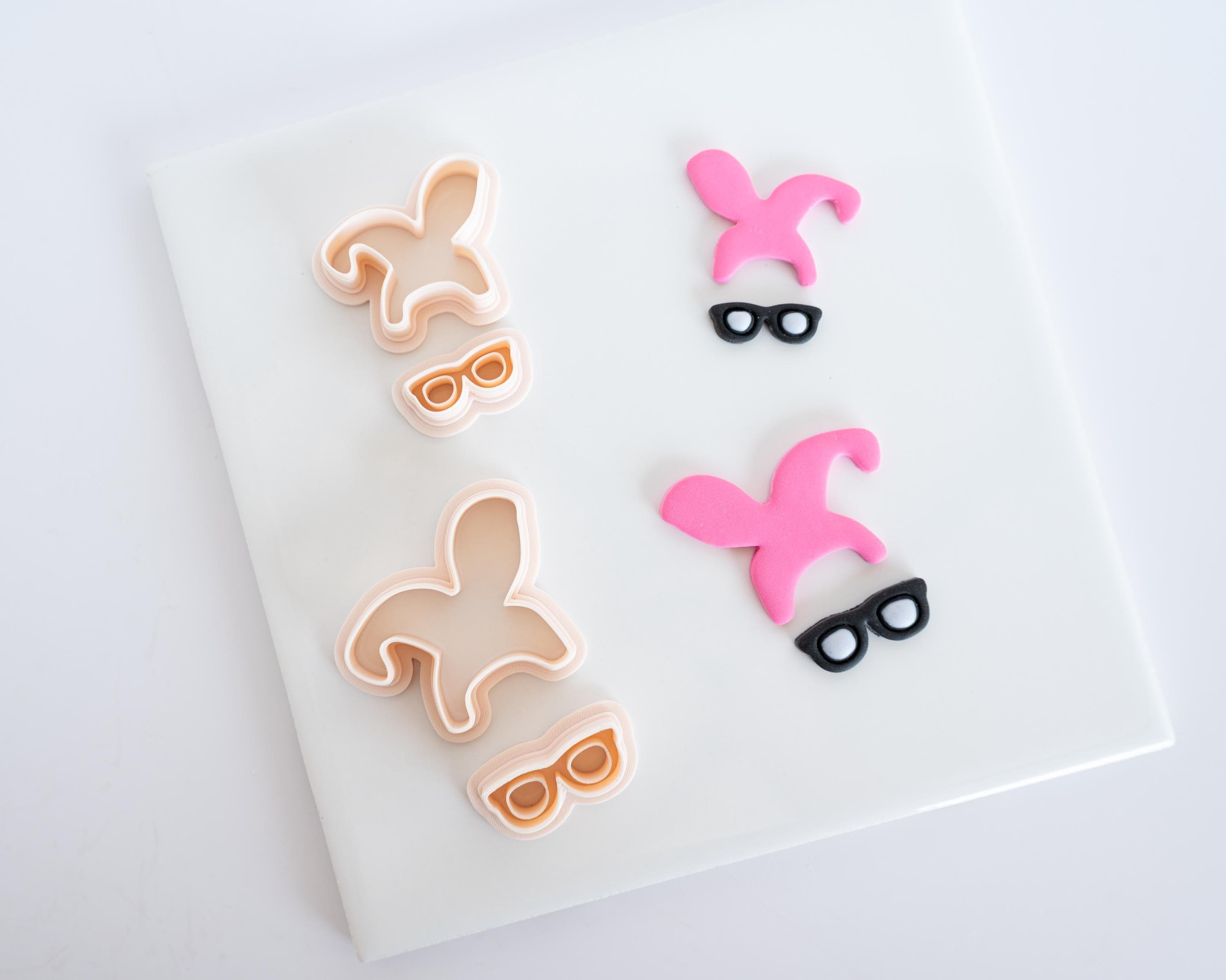 Bunny Ears and Glasses - Christmas Story Dangle 2-piece set