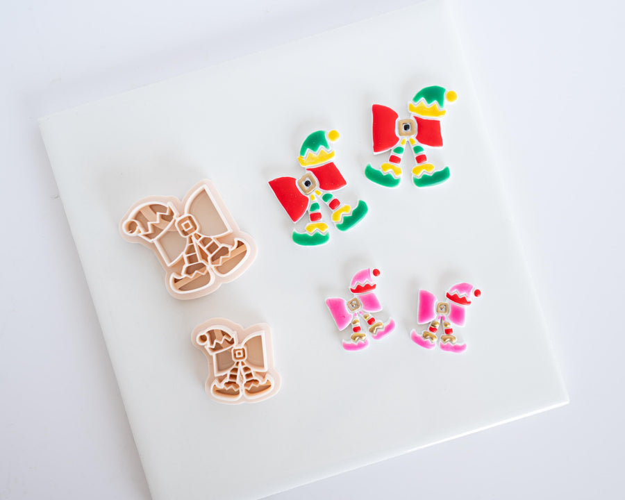 Elf Ribbon - Bow Christmas Clay Cutter