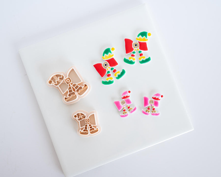 Elf Ribbon - Bow Christmas Clay Cutter