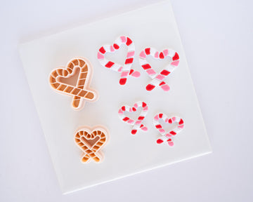 Candy Cane Heart - Christmas Clay Cutter