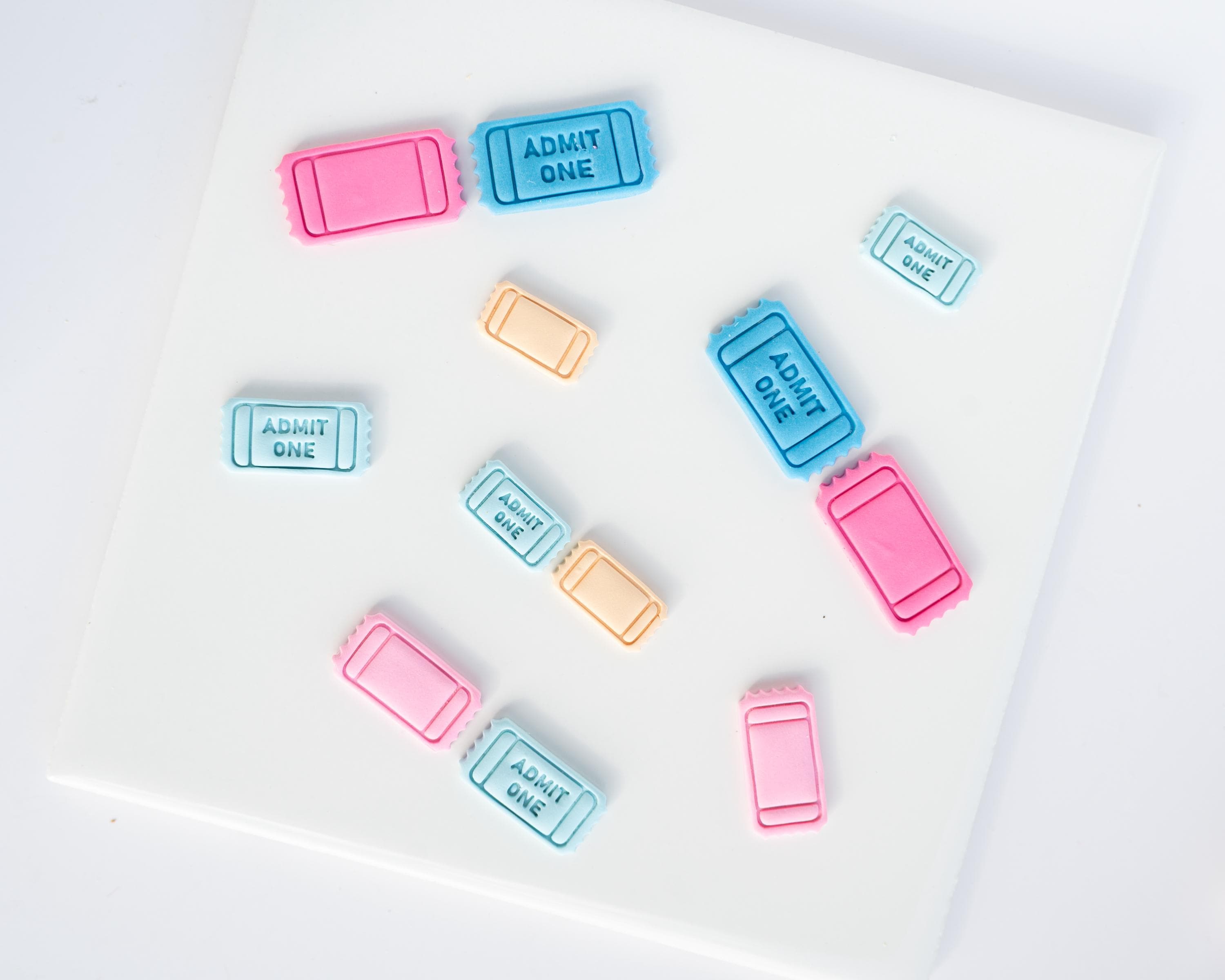 Ticket Stub Clay Cutter - Admit One and Blank Options