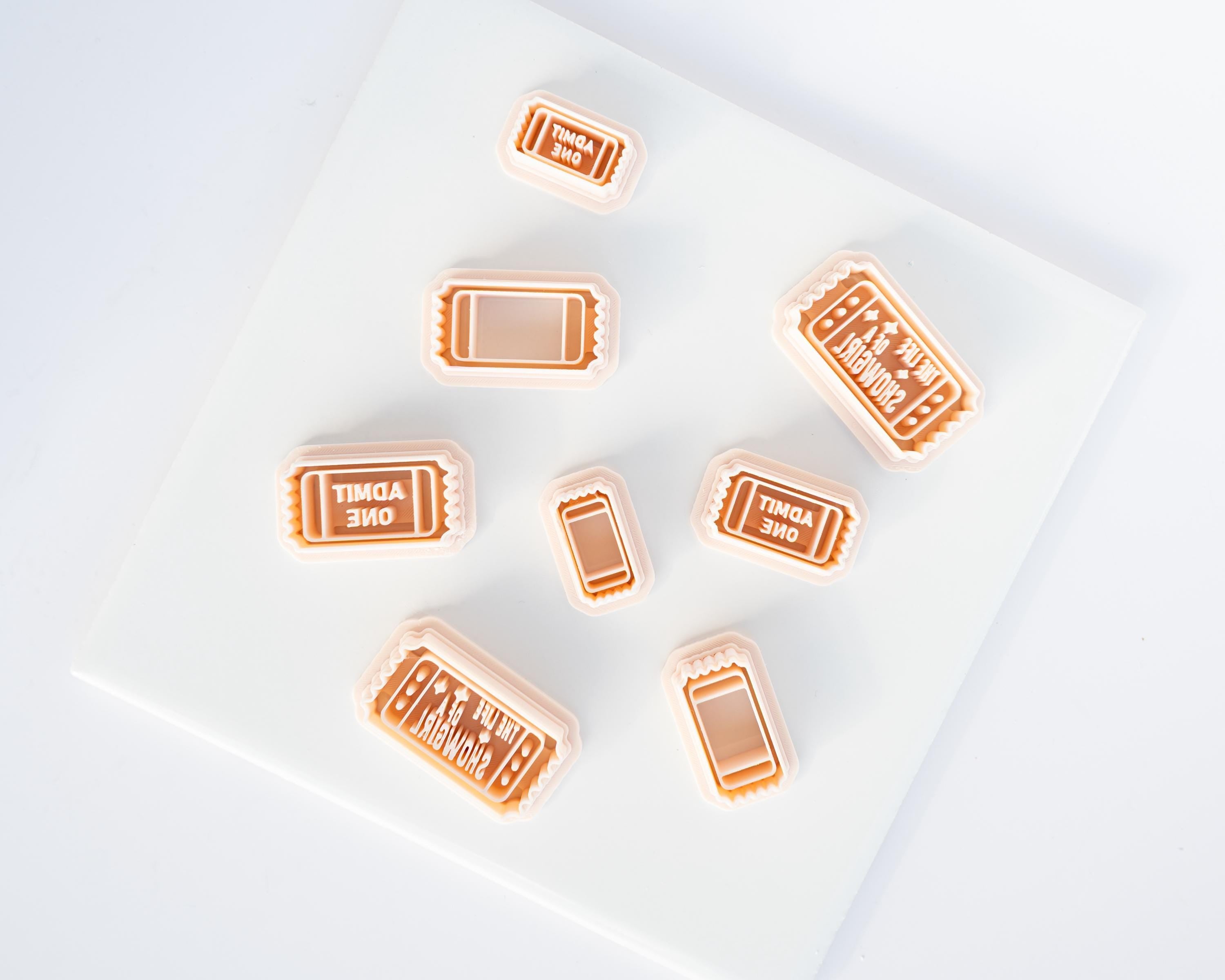 Ticket Stub Clay Cutter - Admit One and Blank Options