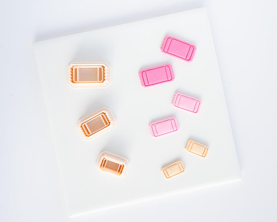 Ticket Stub Clay Cutter - Admit One and Blank Options