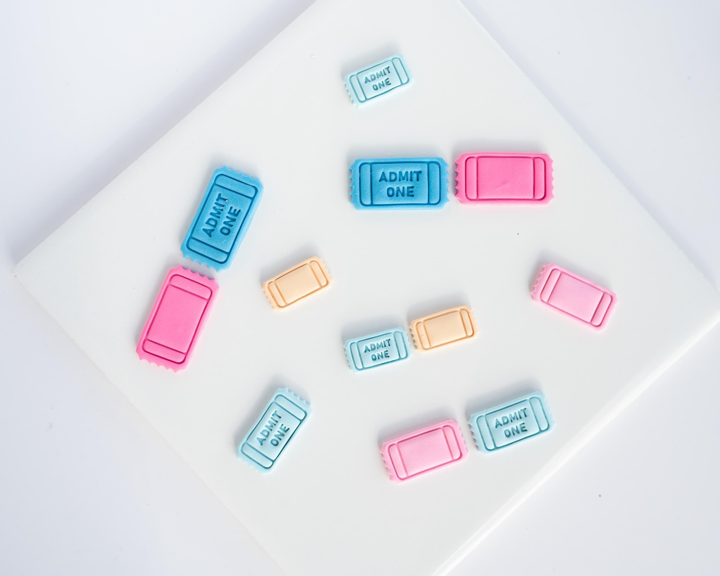 Ticket Stub Clay Cutter - Admit One and Blank Options