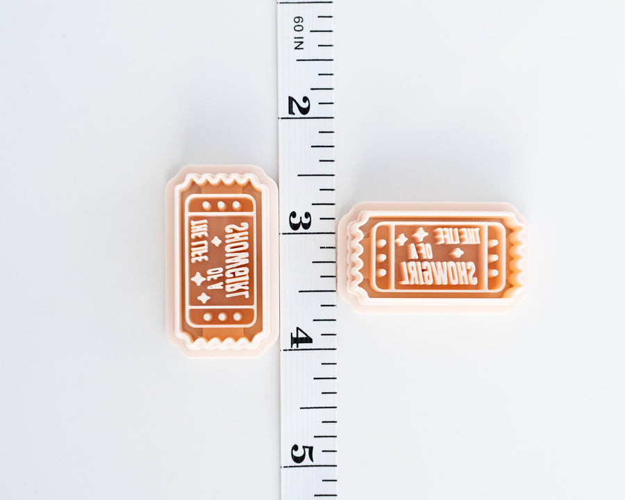Ticket Stub Clay Cutter - Admit One and Blank Options