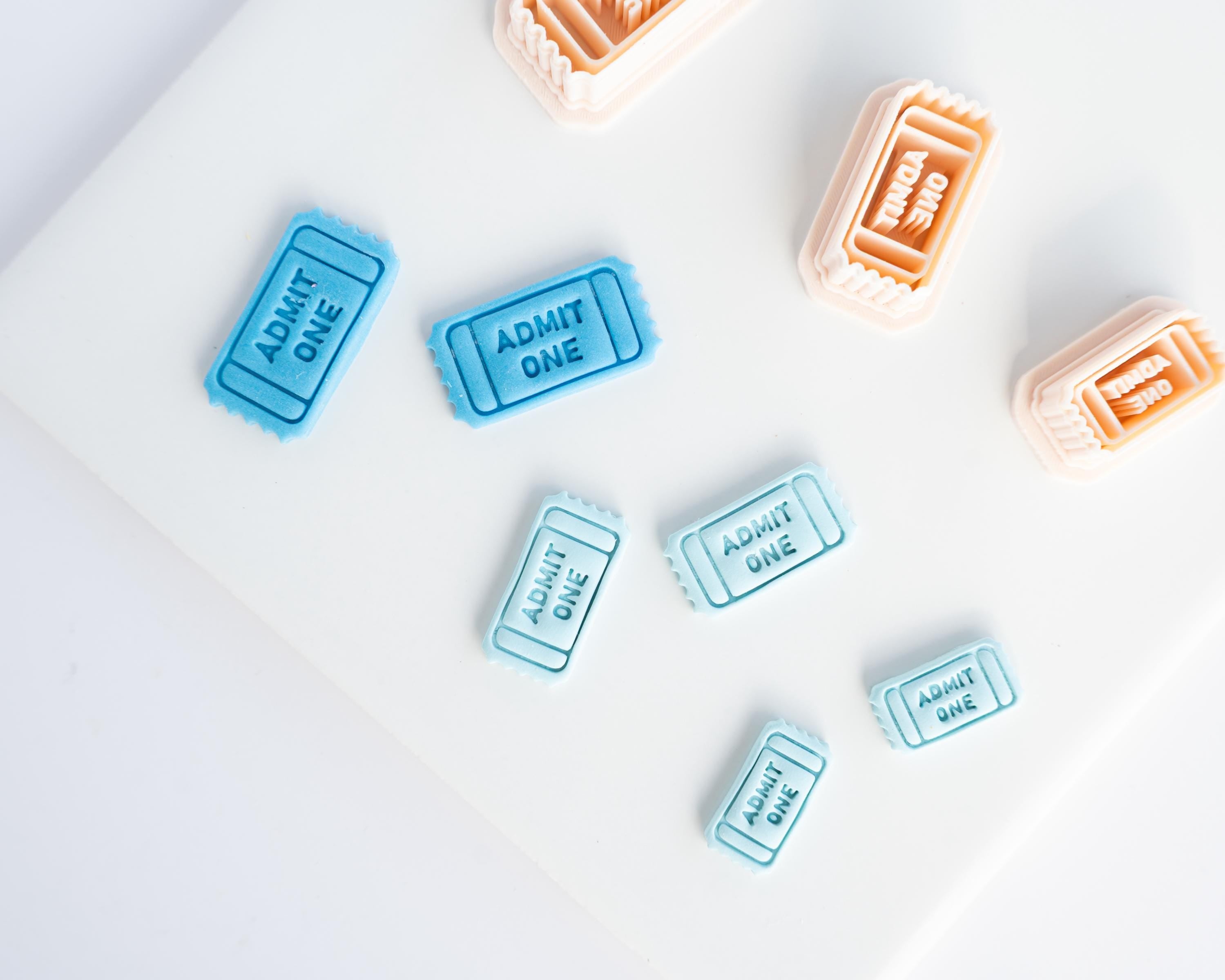 Ticket Stub Clay Cutter - Admit One and Blank Options