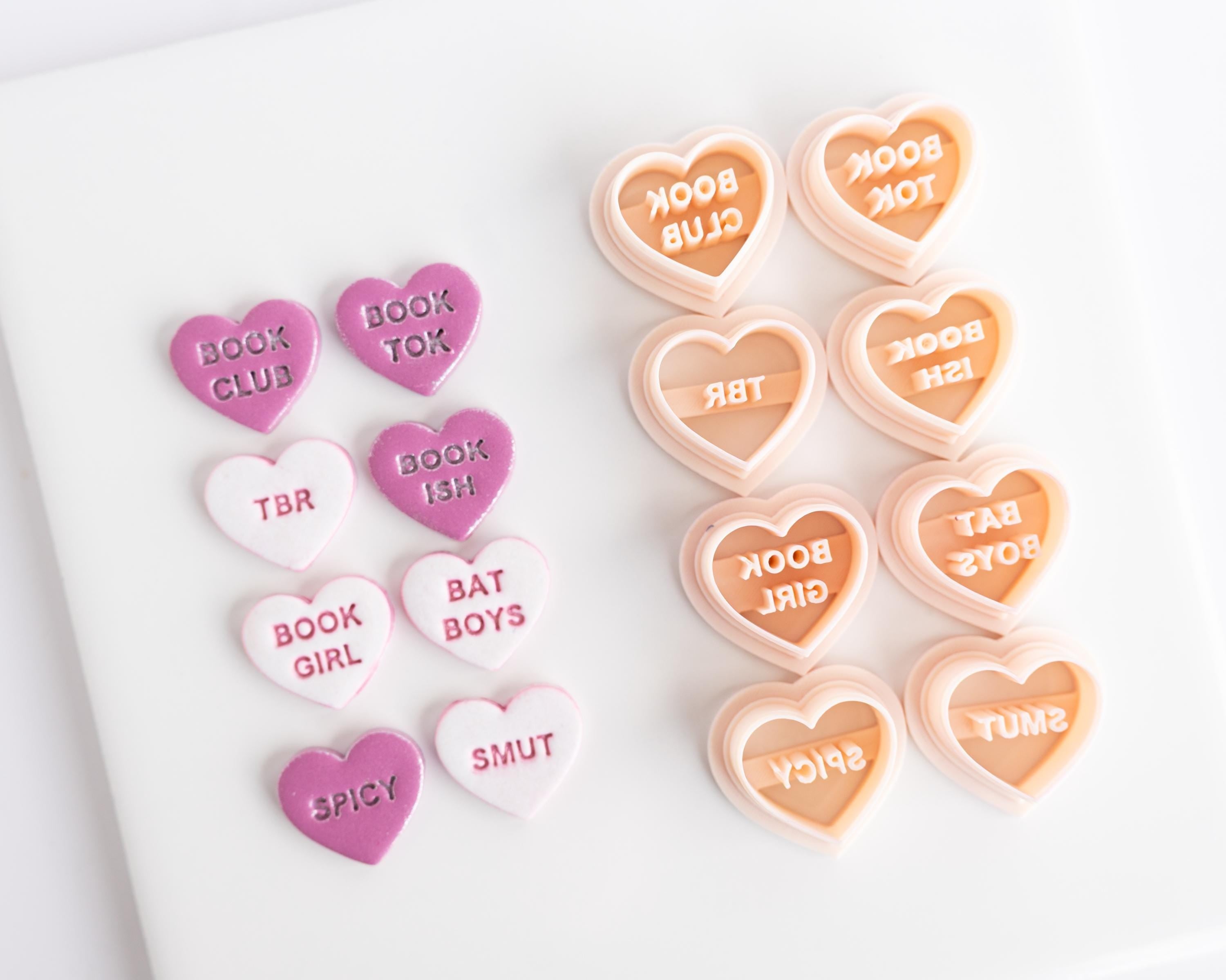 Book Conversation Heart Stamp Set (10 Piece Set)