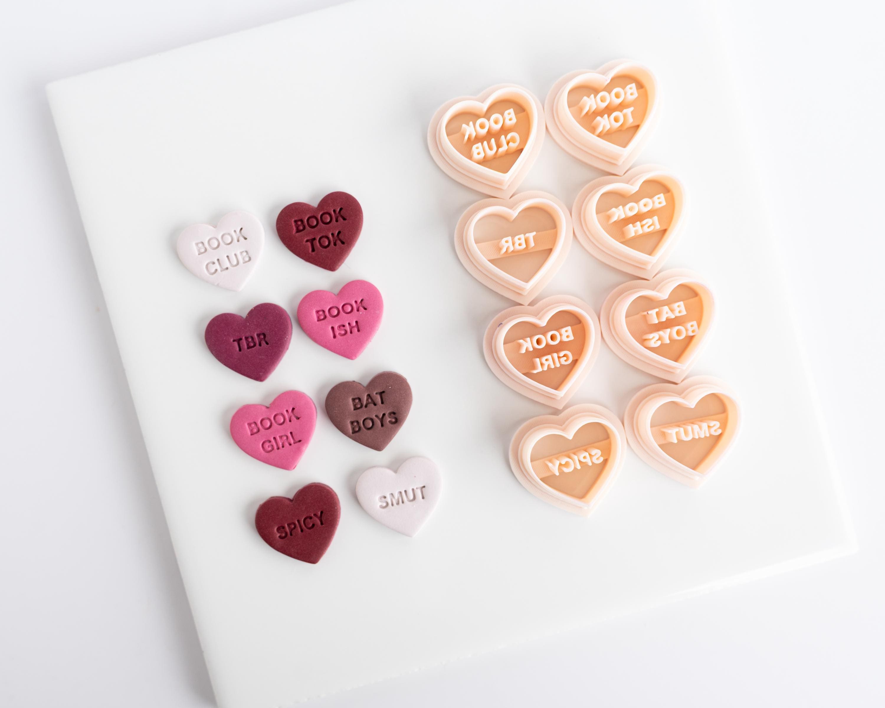 Book Conversation Heart Stamp Set (10 Piece Set)