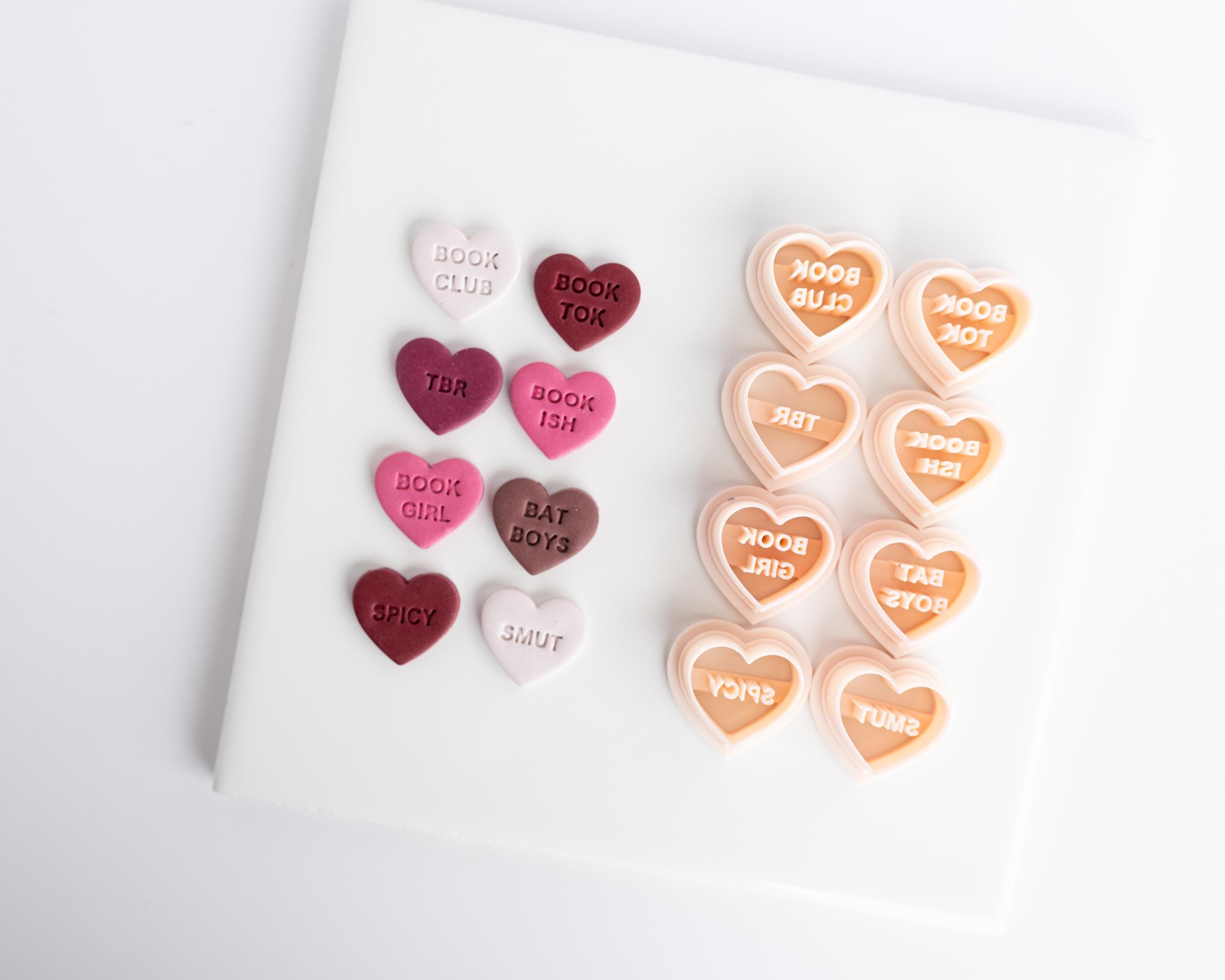 Book Conversation Heart Stamp Set (10 Piece Set)