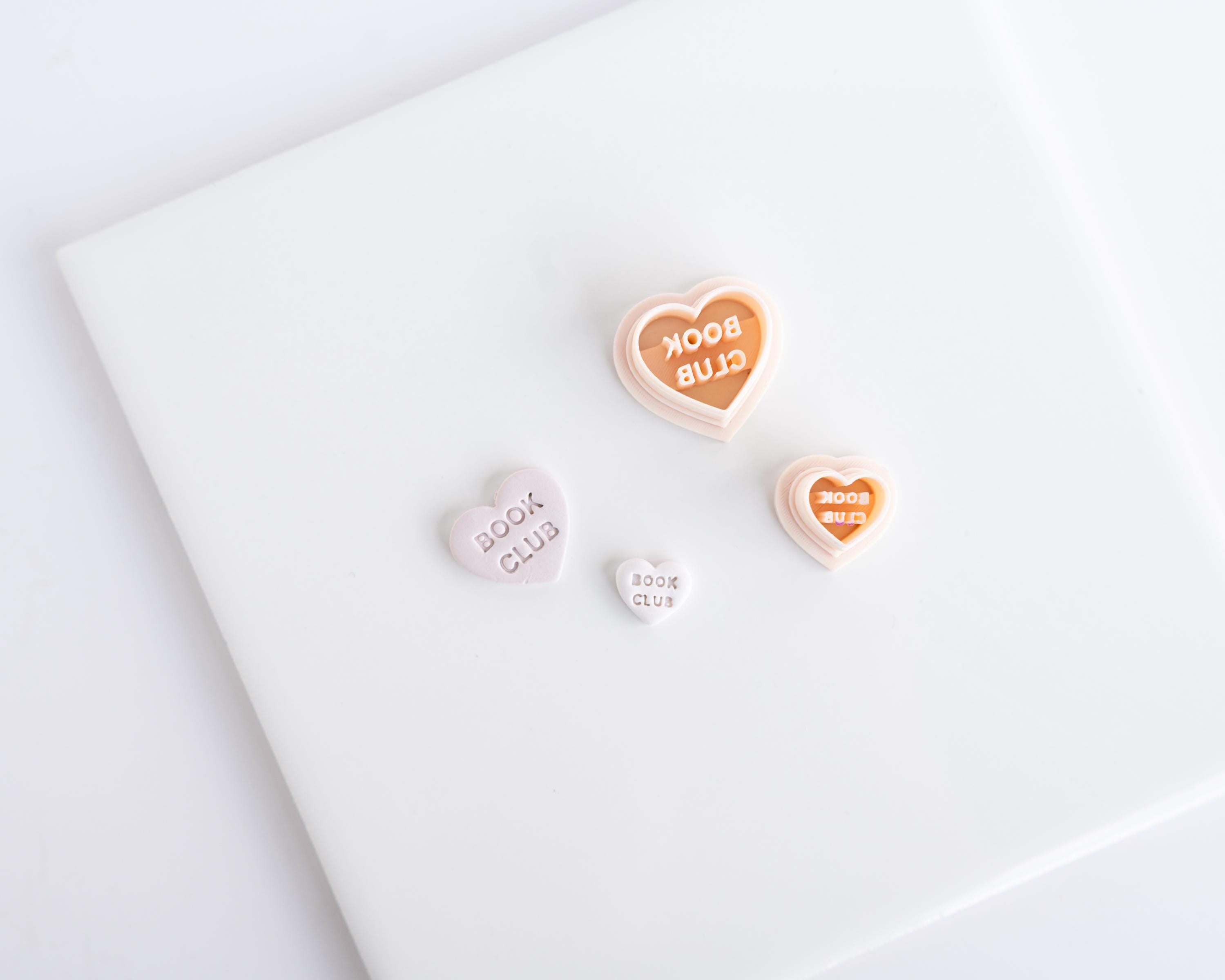Book Conversation Heart Stamp Set (10 Piece Set)
