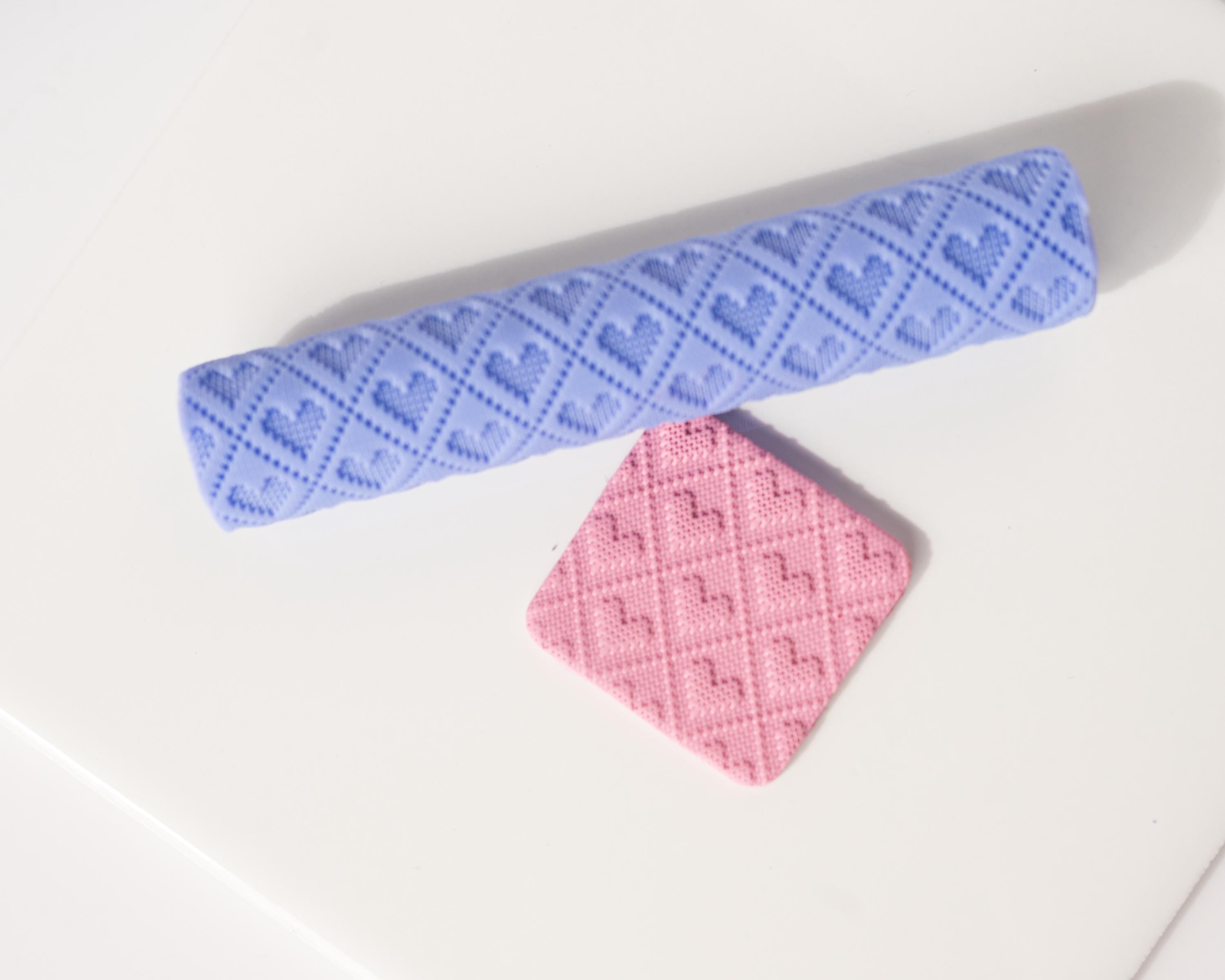 Diamond Knitted Hearts Roller - Valentine's Day Resin Texture Roller