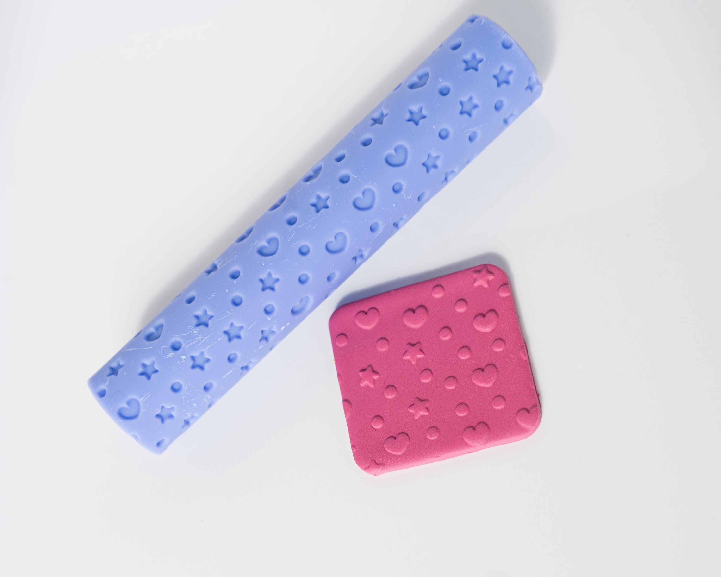 Hearts and Stars Roller - Resin Texture Roller