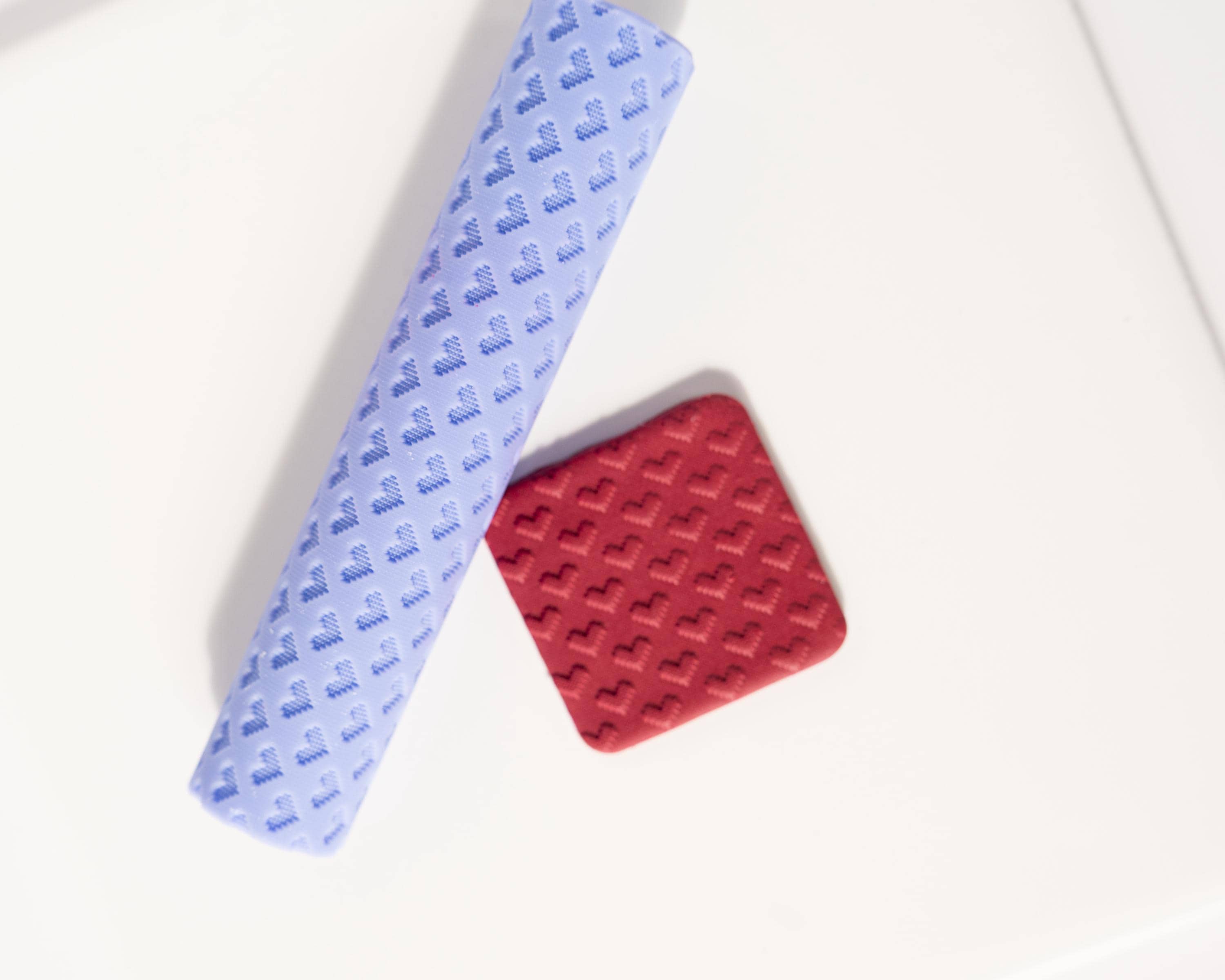 Pixel Knitted Hearts Roller - Valentine's Day Resin Texture Roller