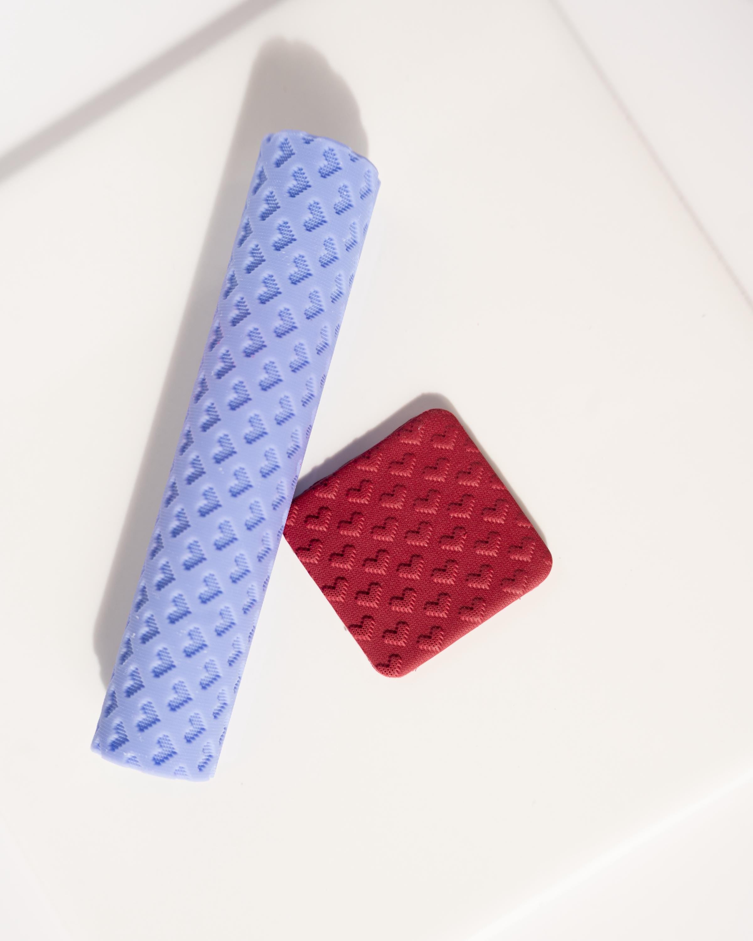 Pixel Knitted Hearts Roller - Valentine's Day Resin Texture Roller