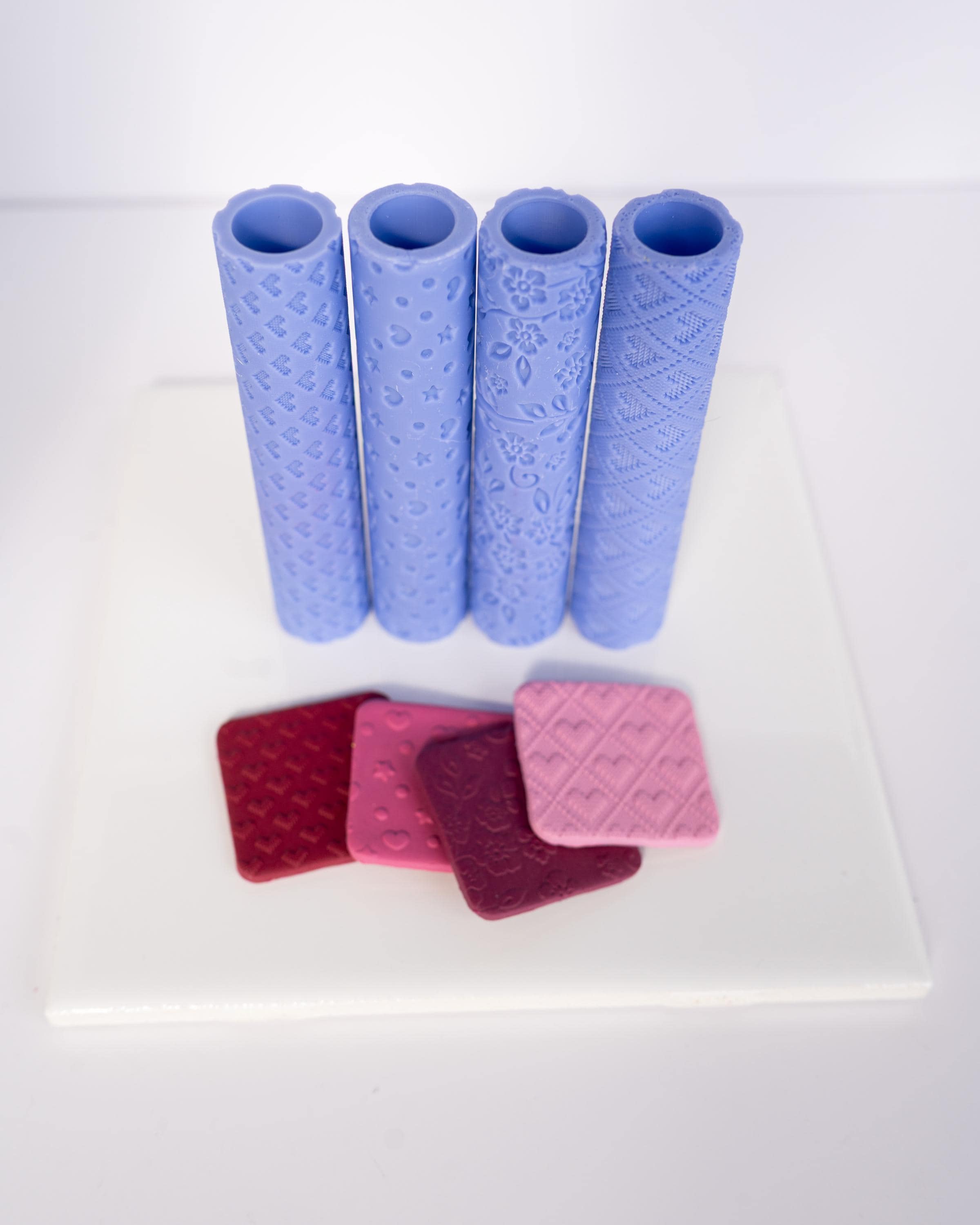 Pixel Knitted Hearts Roller - Valentine's Day Resin Texture Roller