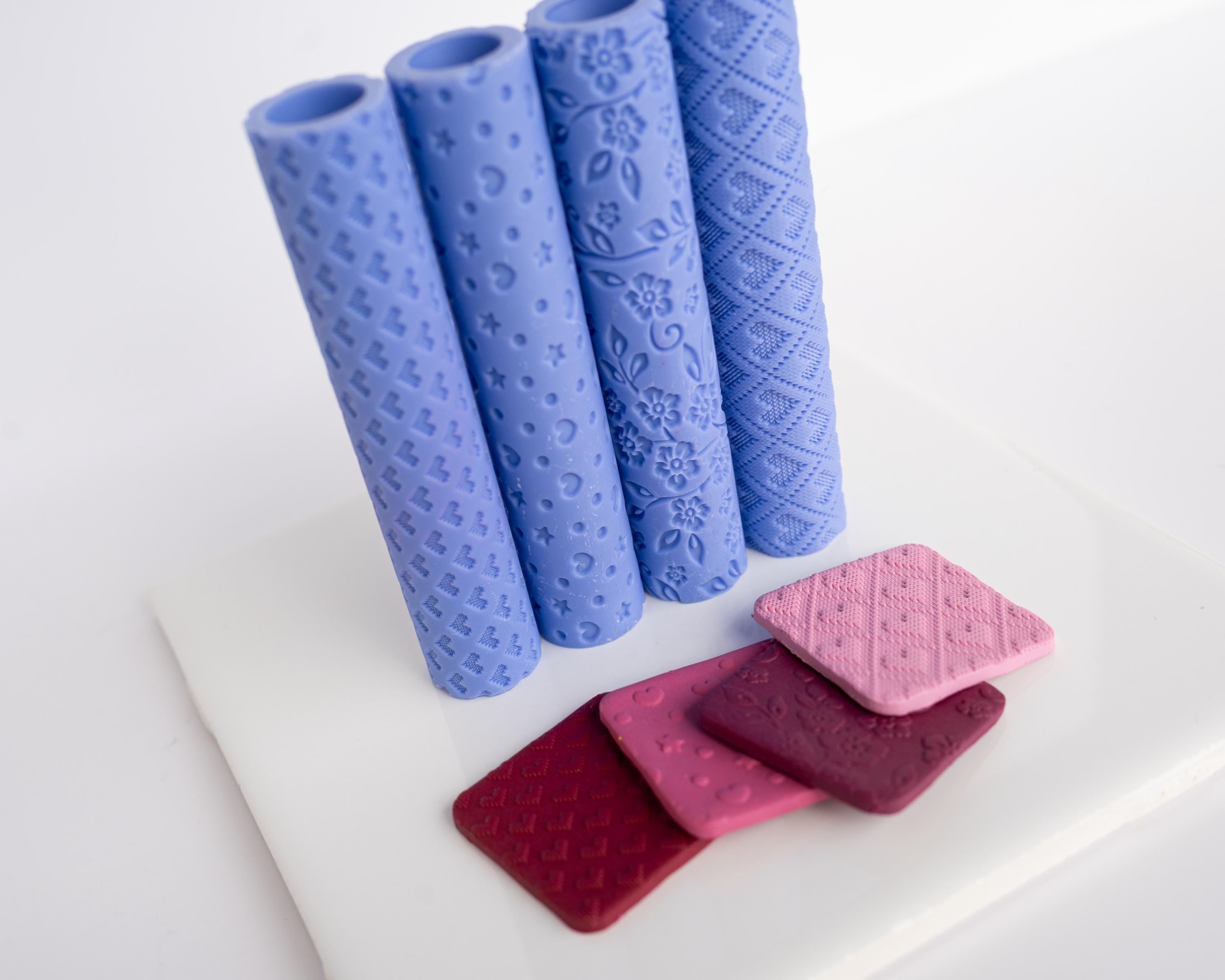 Pixel Knitted Hearts Roller - Valentine's Day Resin Texture Roller