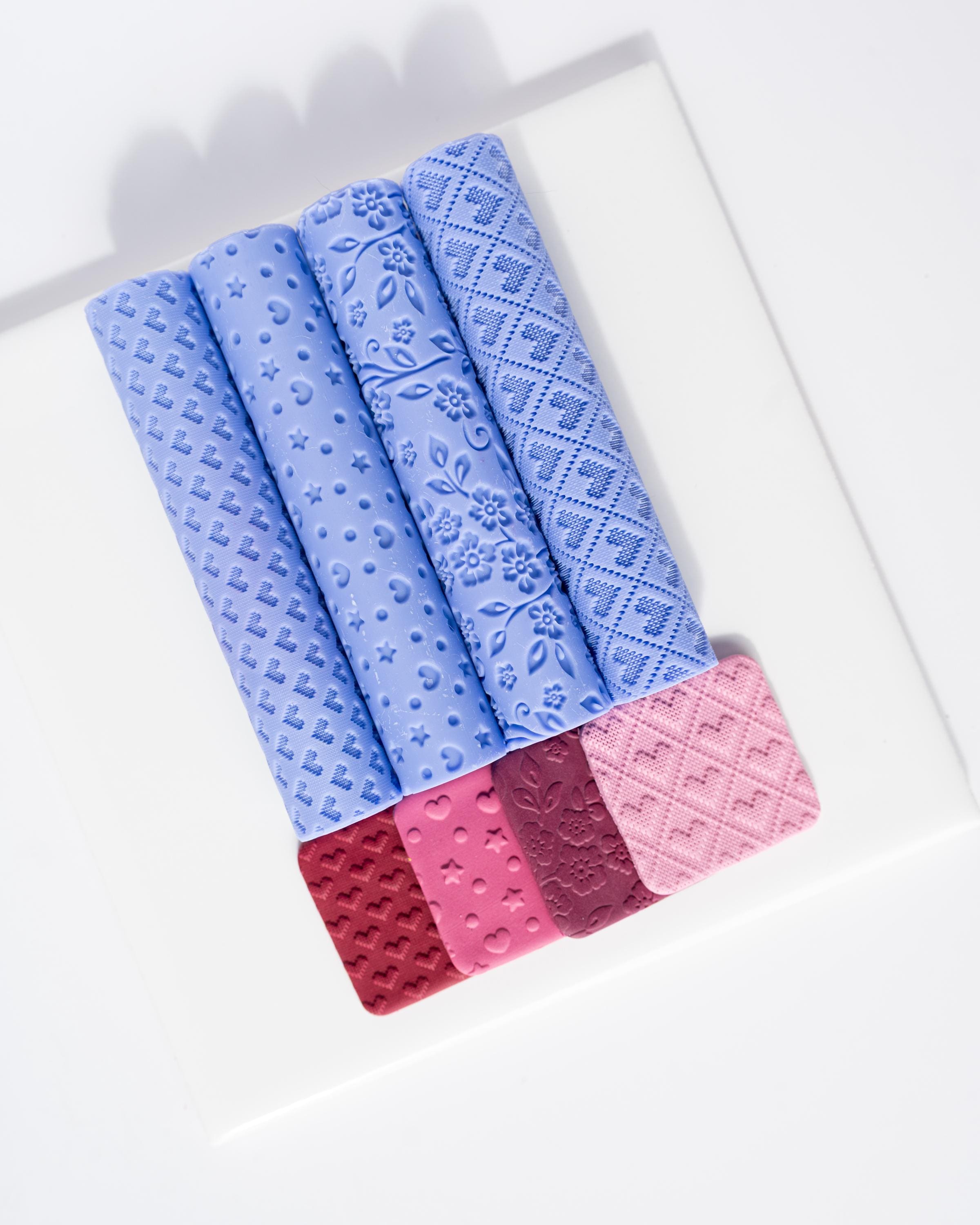 Pixel Knitted Hearts Roller - Valentine's Day Resin Texture Roller