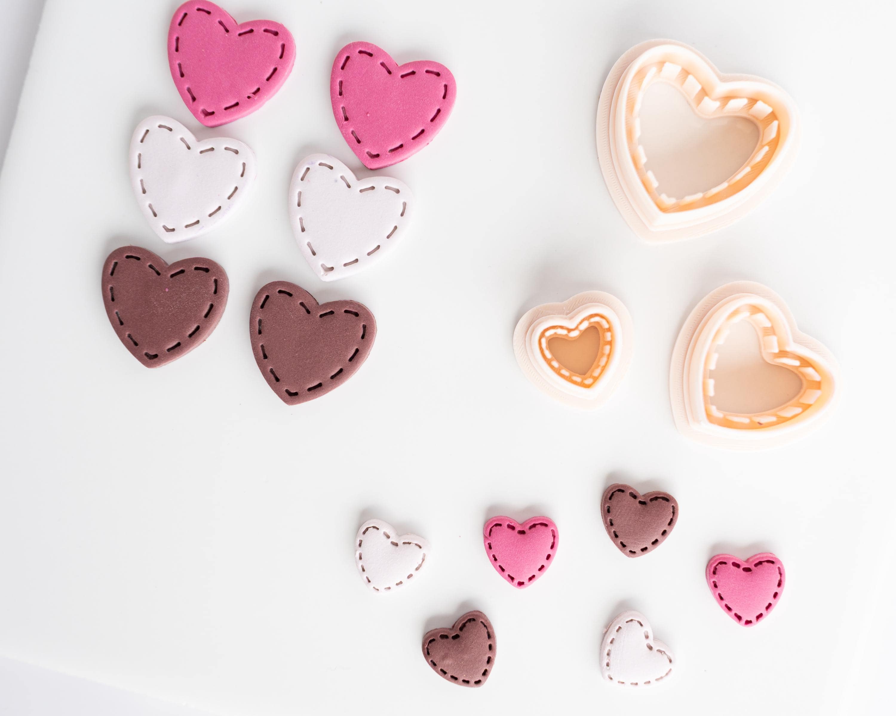 Stitched Hearts Clay Cutter