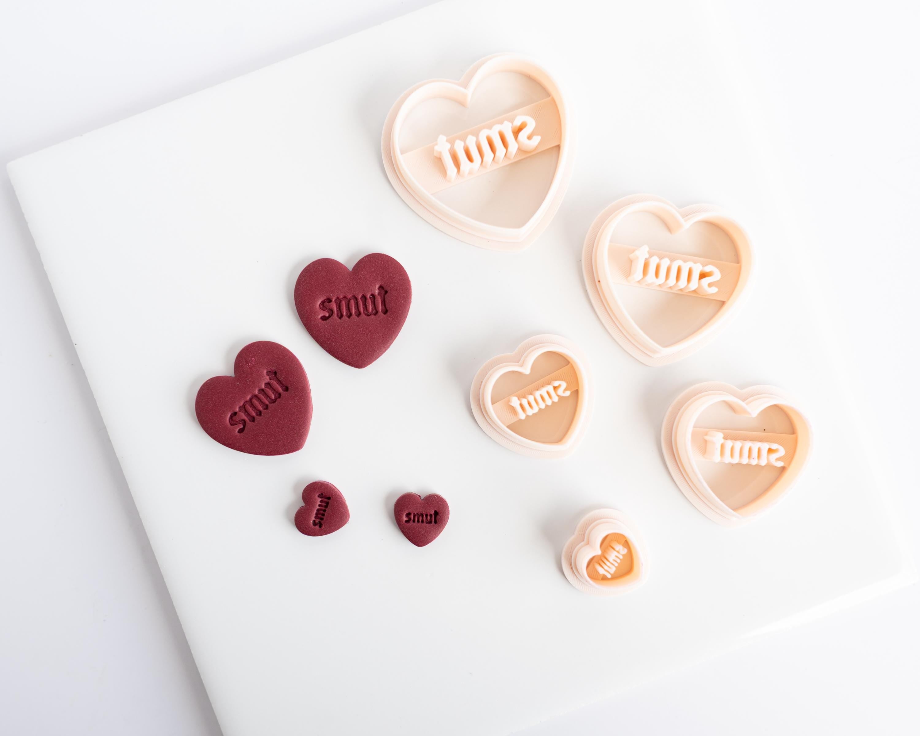 Spicy and Smut Embossed Heart