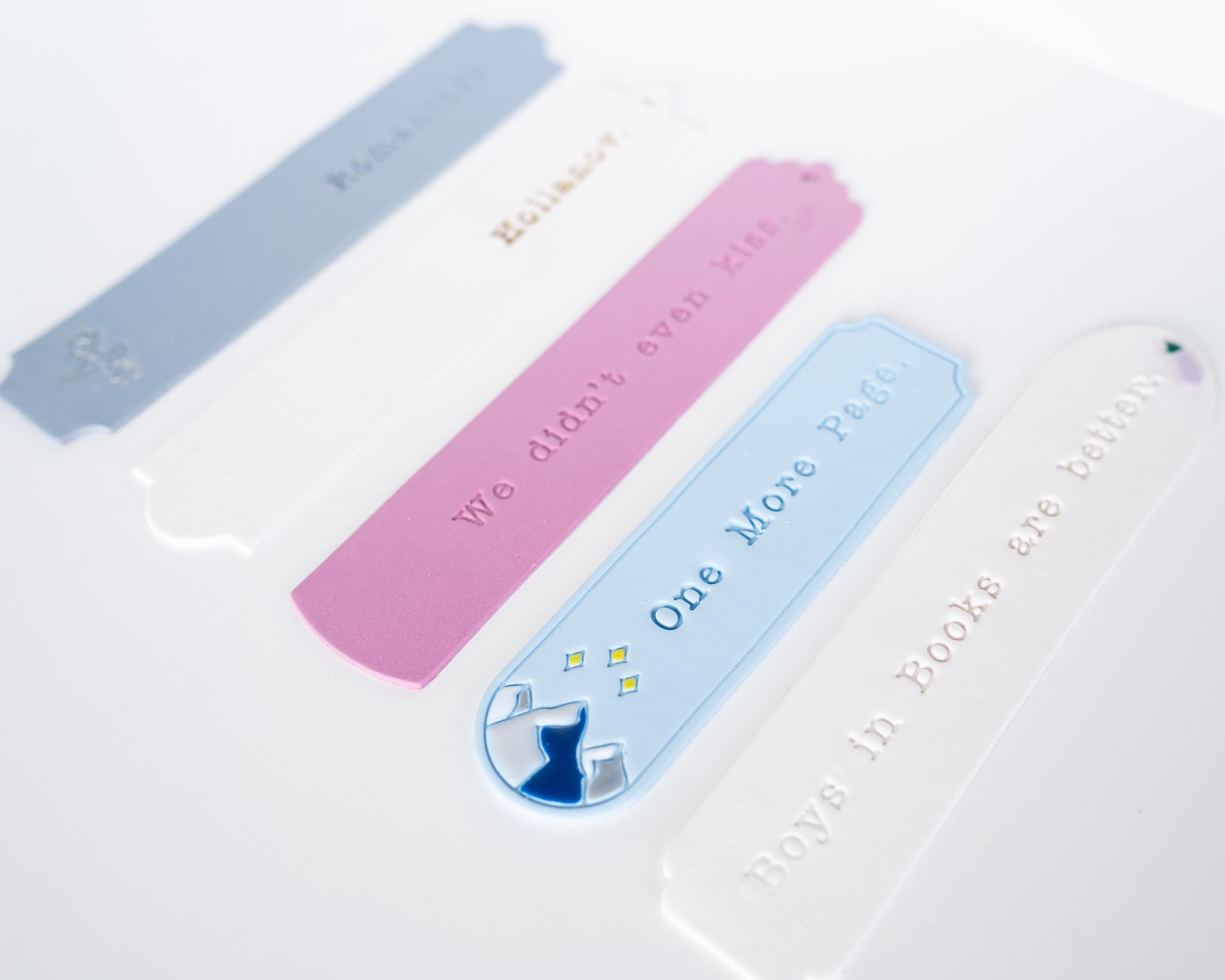 Bookmark Stamps - Long Book mark Clay Stamp for Bookish Fans