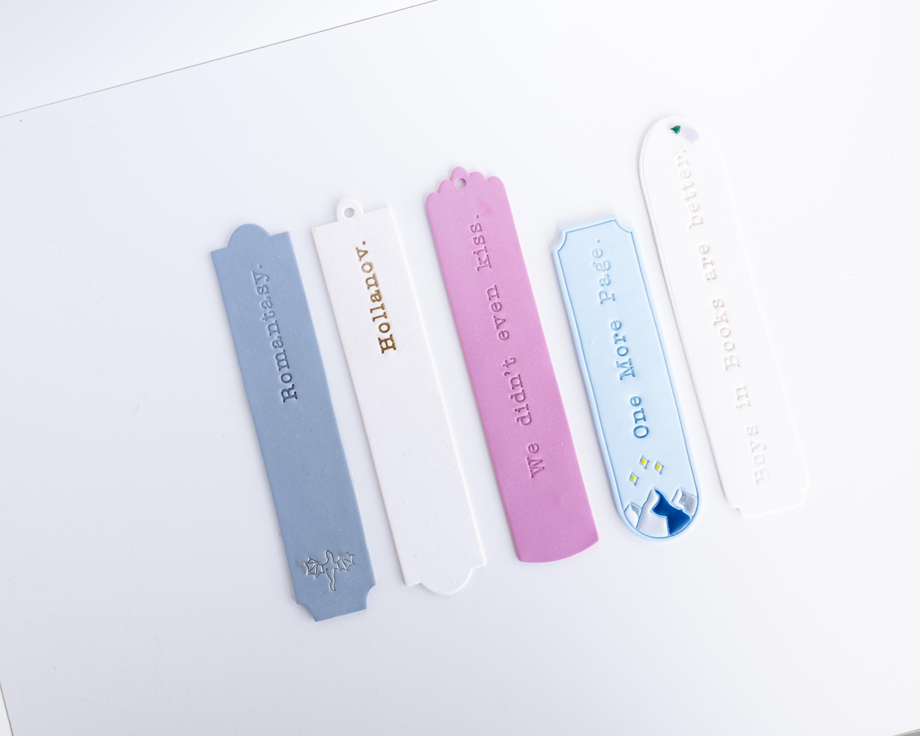 Bookmark Stamps - Long Book mark Clay Stamp for Bookish Fans
