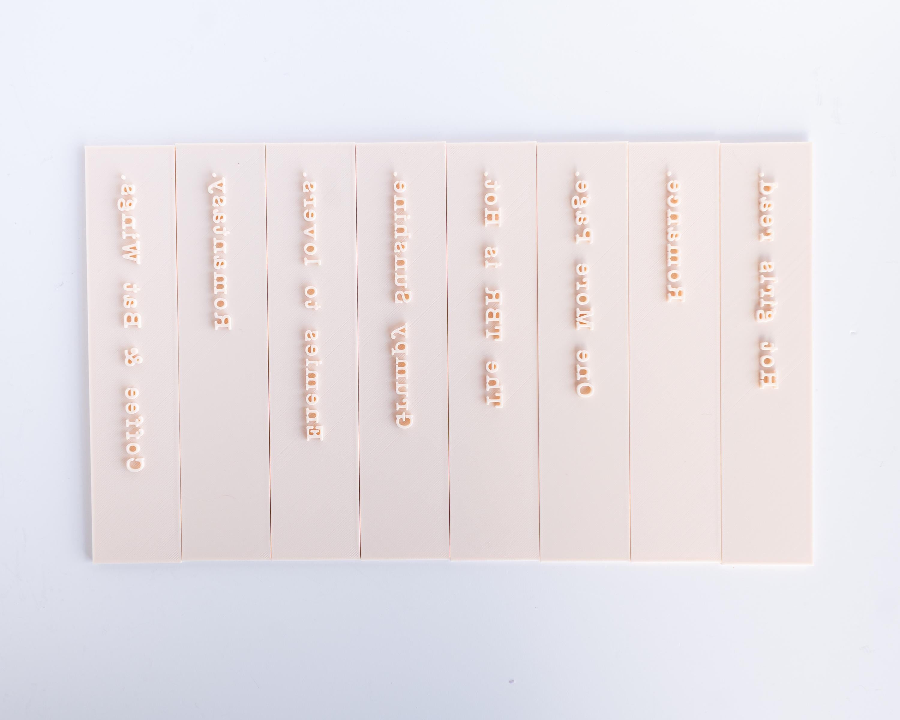 Bookmark Stamps - Long Book mark Clay Stamp for Bookish Fans