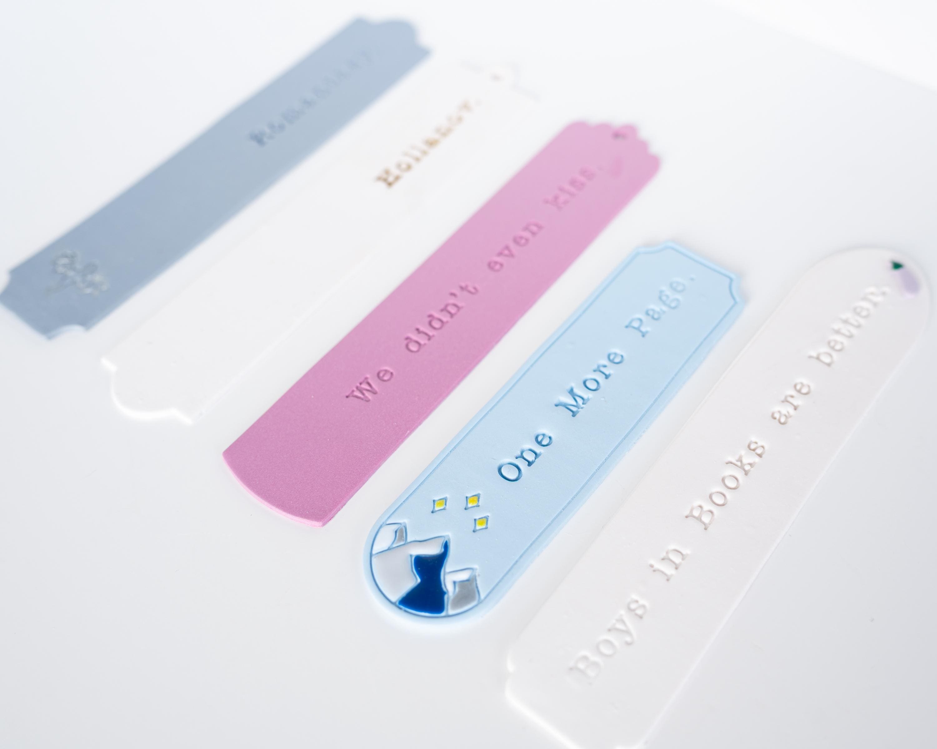 Bookmarks - Long Book mark Clay Cutters for Bookish Fans