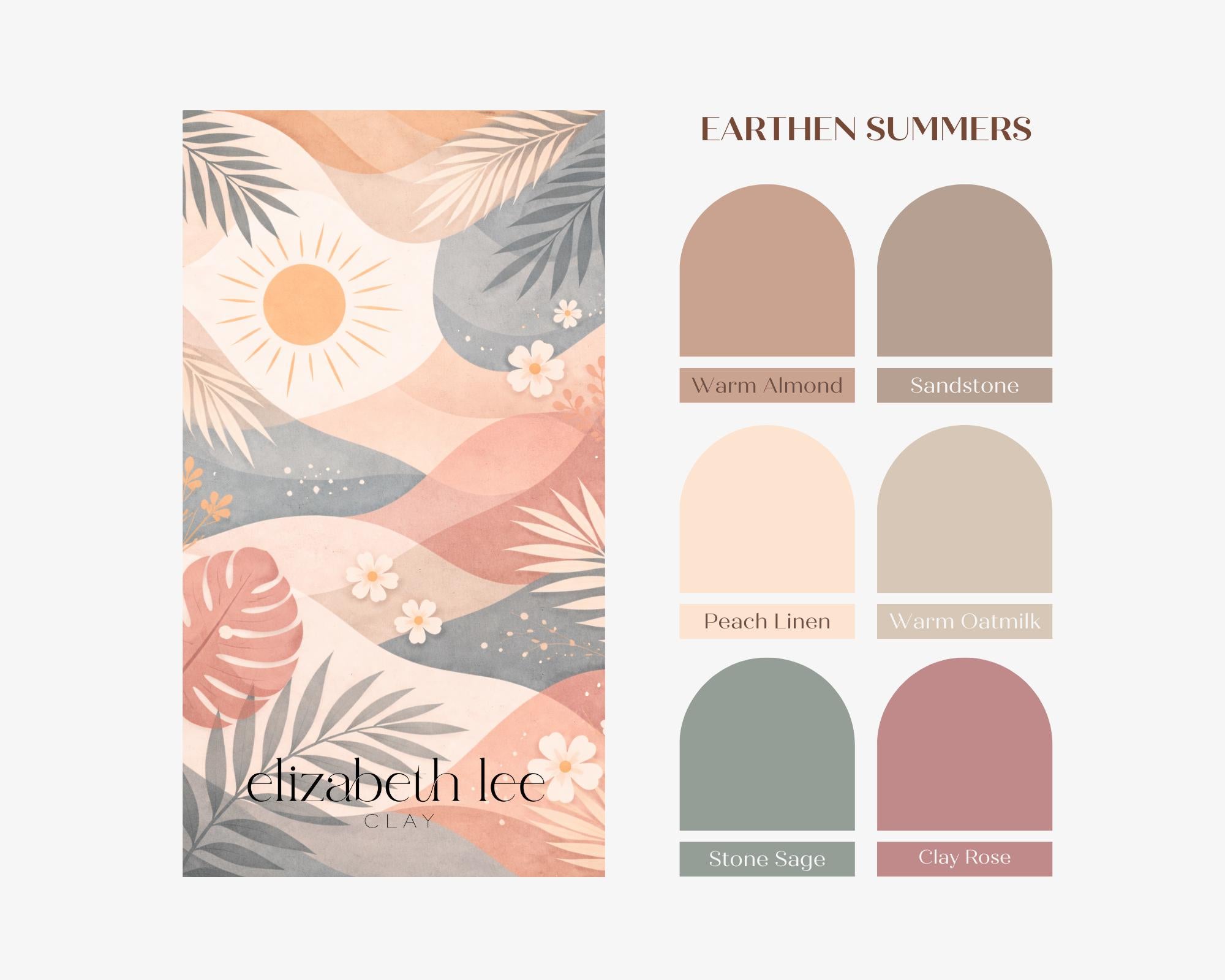 Earthen Summers - Clay Color Recipe Palette for Souffle