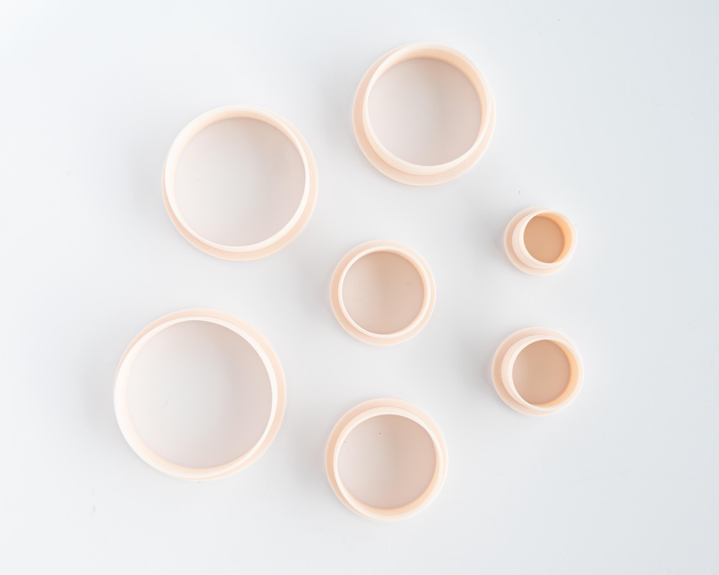 Circle Parts Cutters - Basic Circle Set of 8 / Recipe Parts Mixing