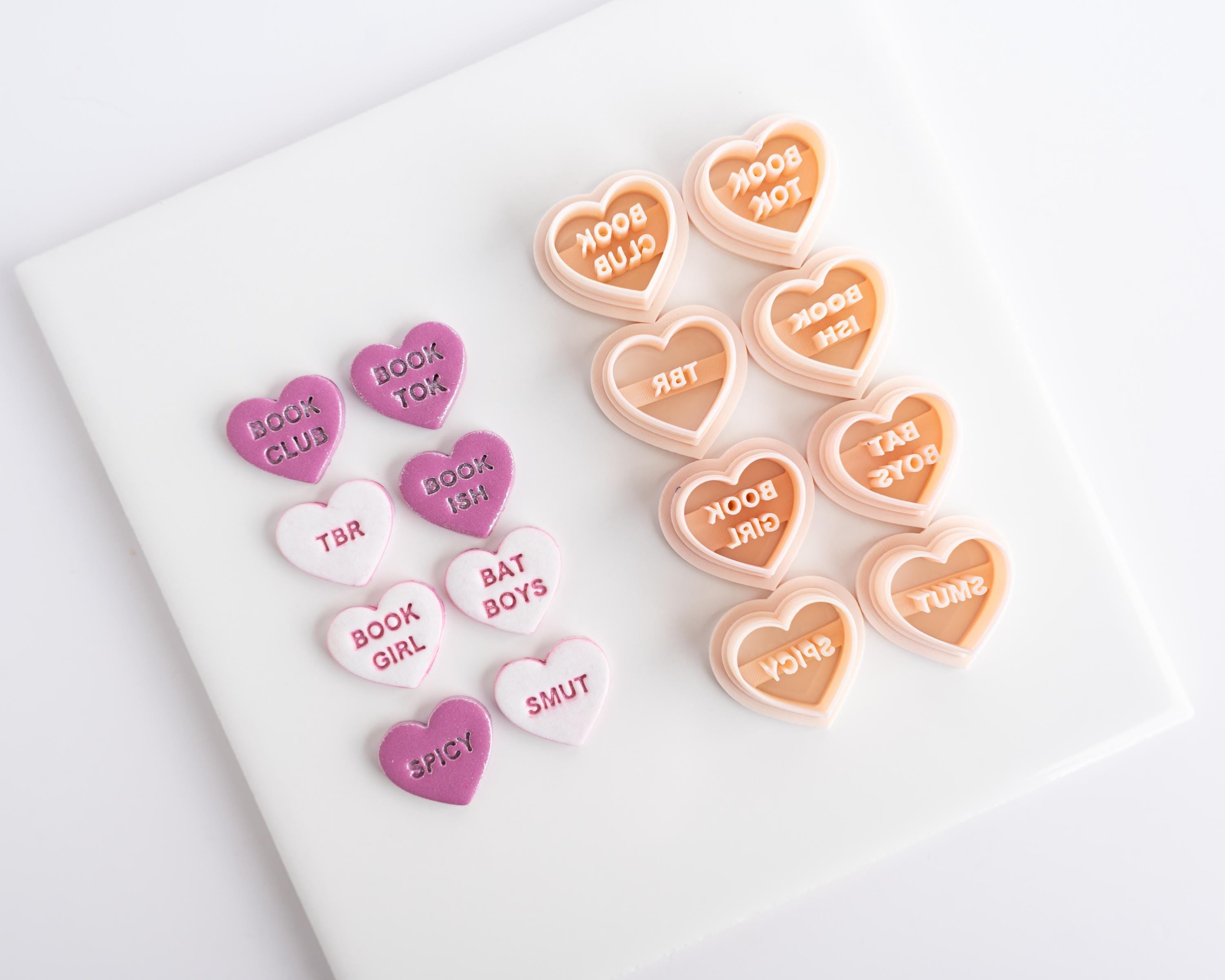 Book Conversation Heart Stamp Set (10 Piece Set)