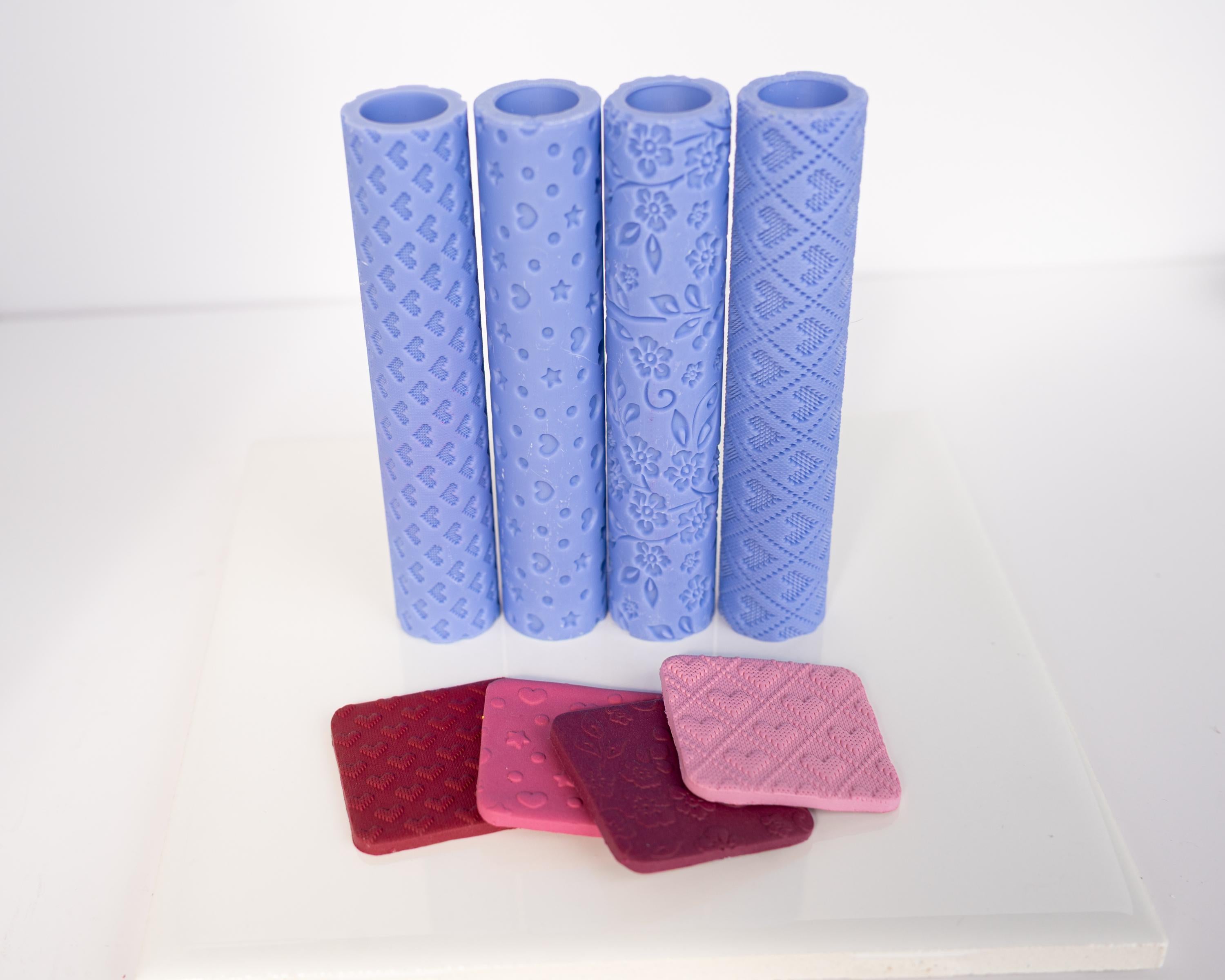 Diamond Knitted Hearts Roller - Valentine's Day Resin Texture Roller