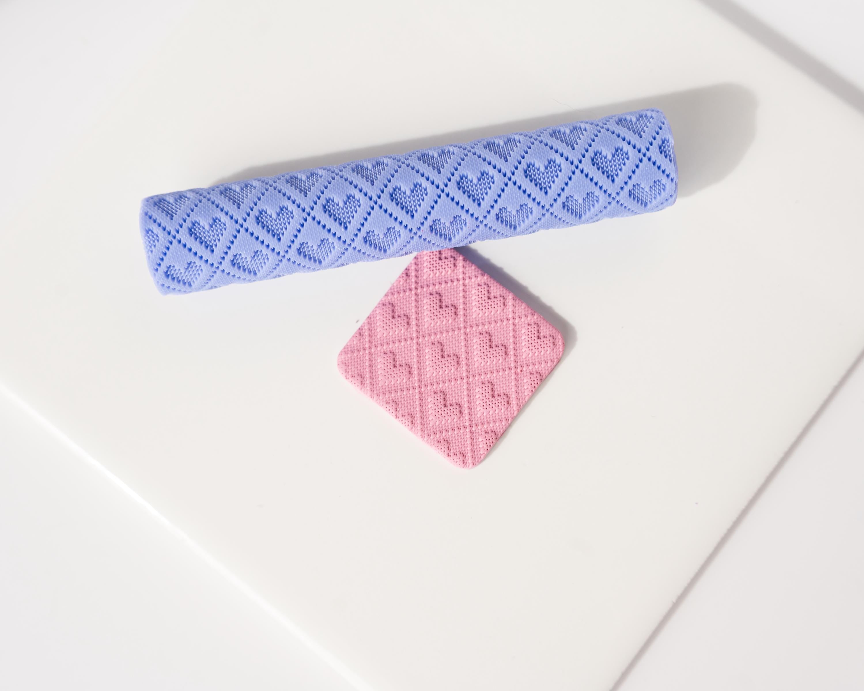 Diamond Knitted Hearts Roller - Valentine's Day Resin Texture Roller