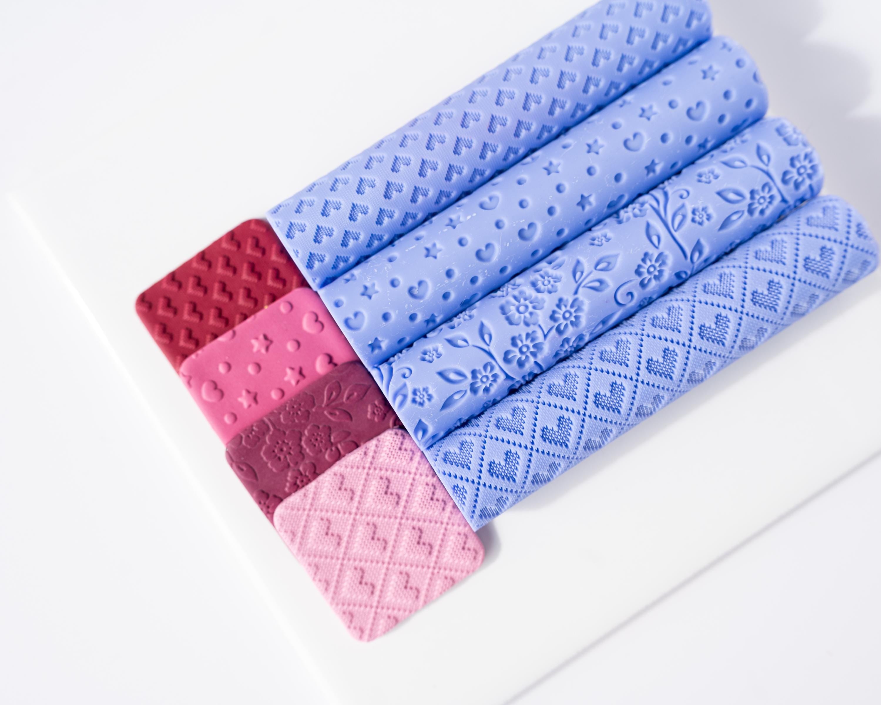 Diamond Knitted Hearts Roller - Valentine's Day Resin Texture Roller