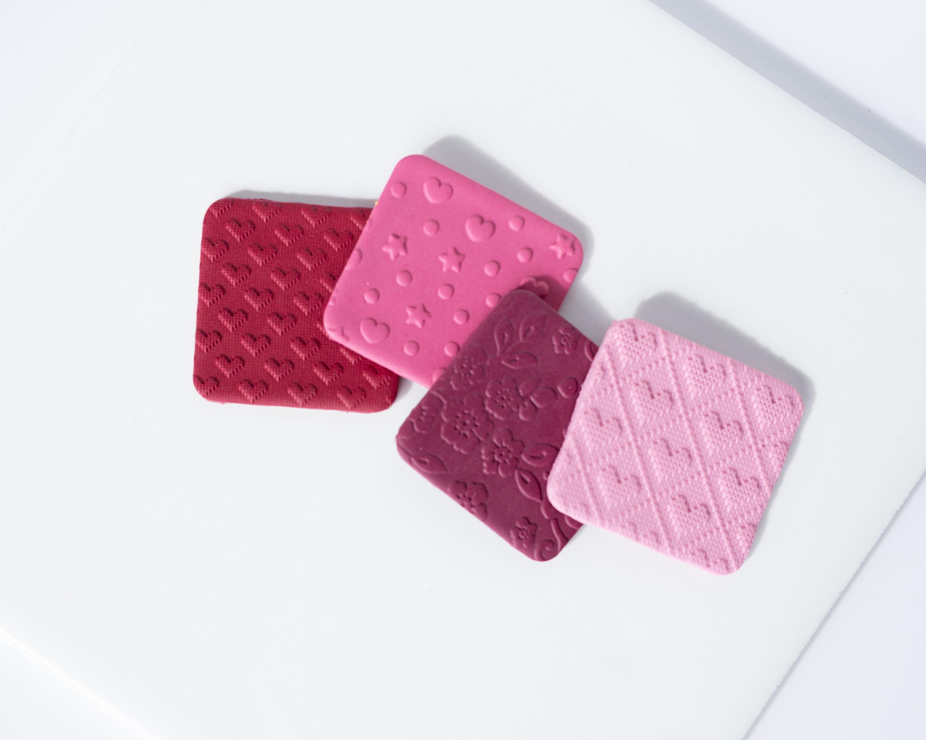 Pixel Knitted Hearts Roller - Valentine's Day Resin Texture Roller