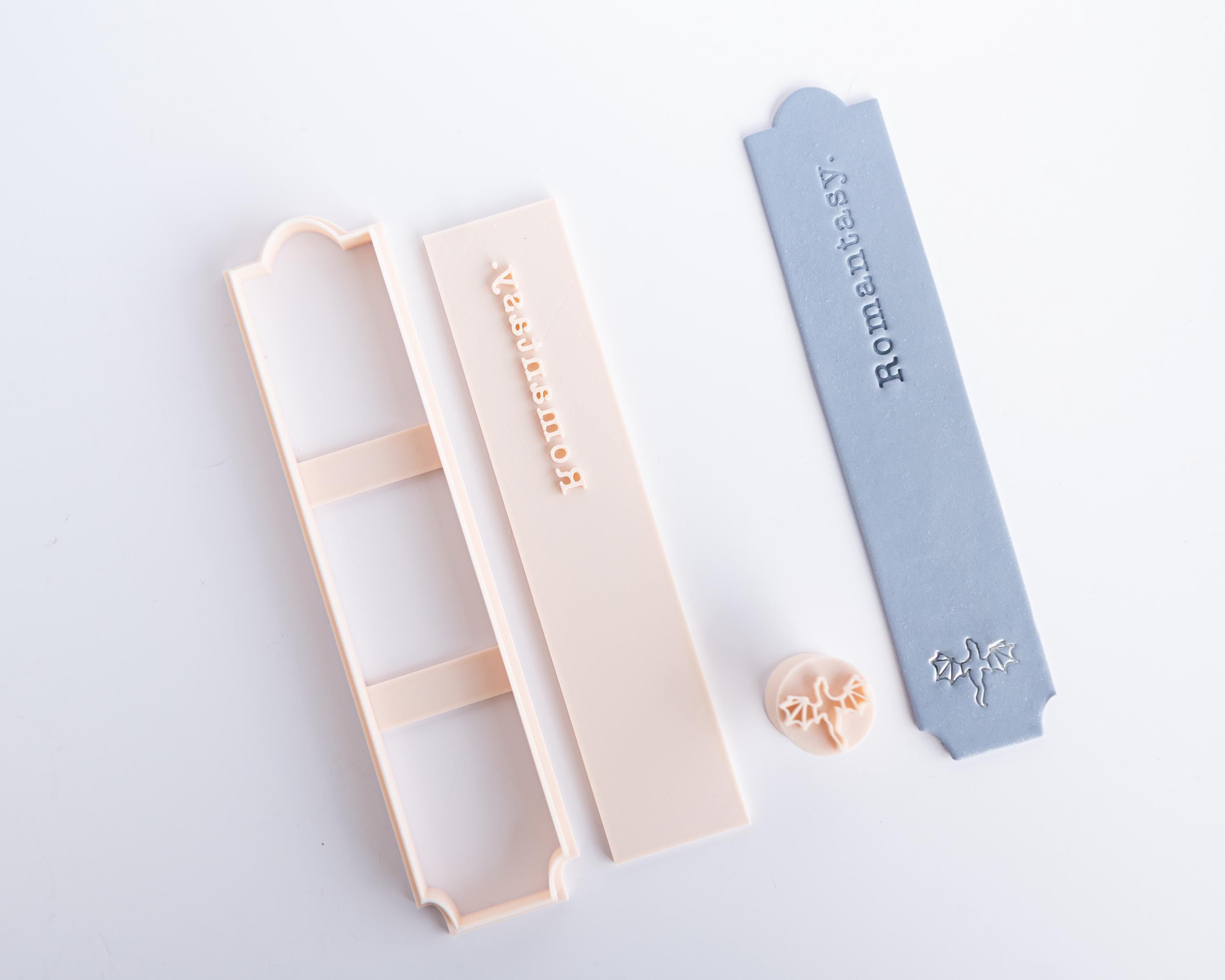 Bookmark Stamps - Long Book mark Clay Stamp for Bookish Fans