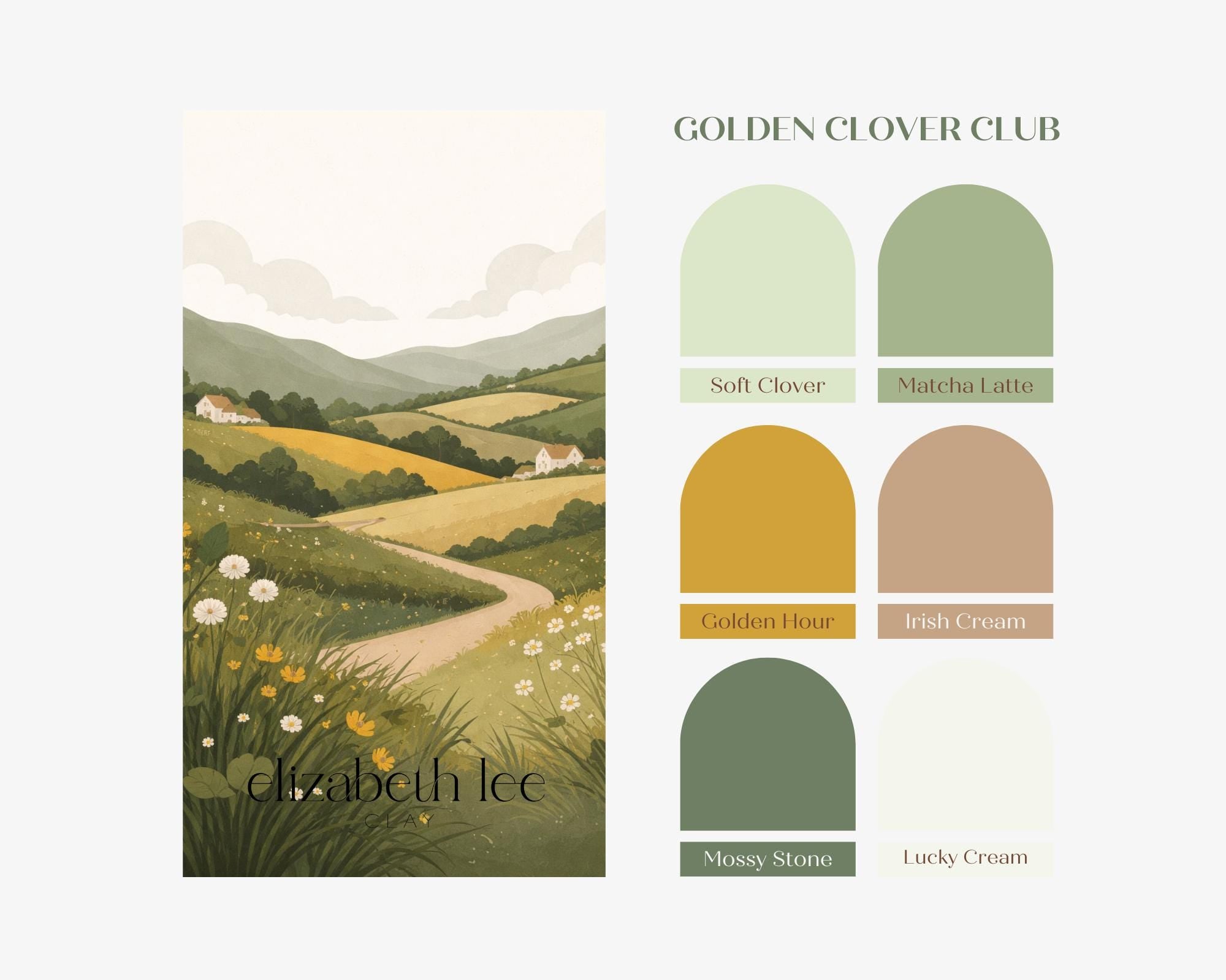 Golden Clover Club - Clay Color Recipe Palette for Souffle