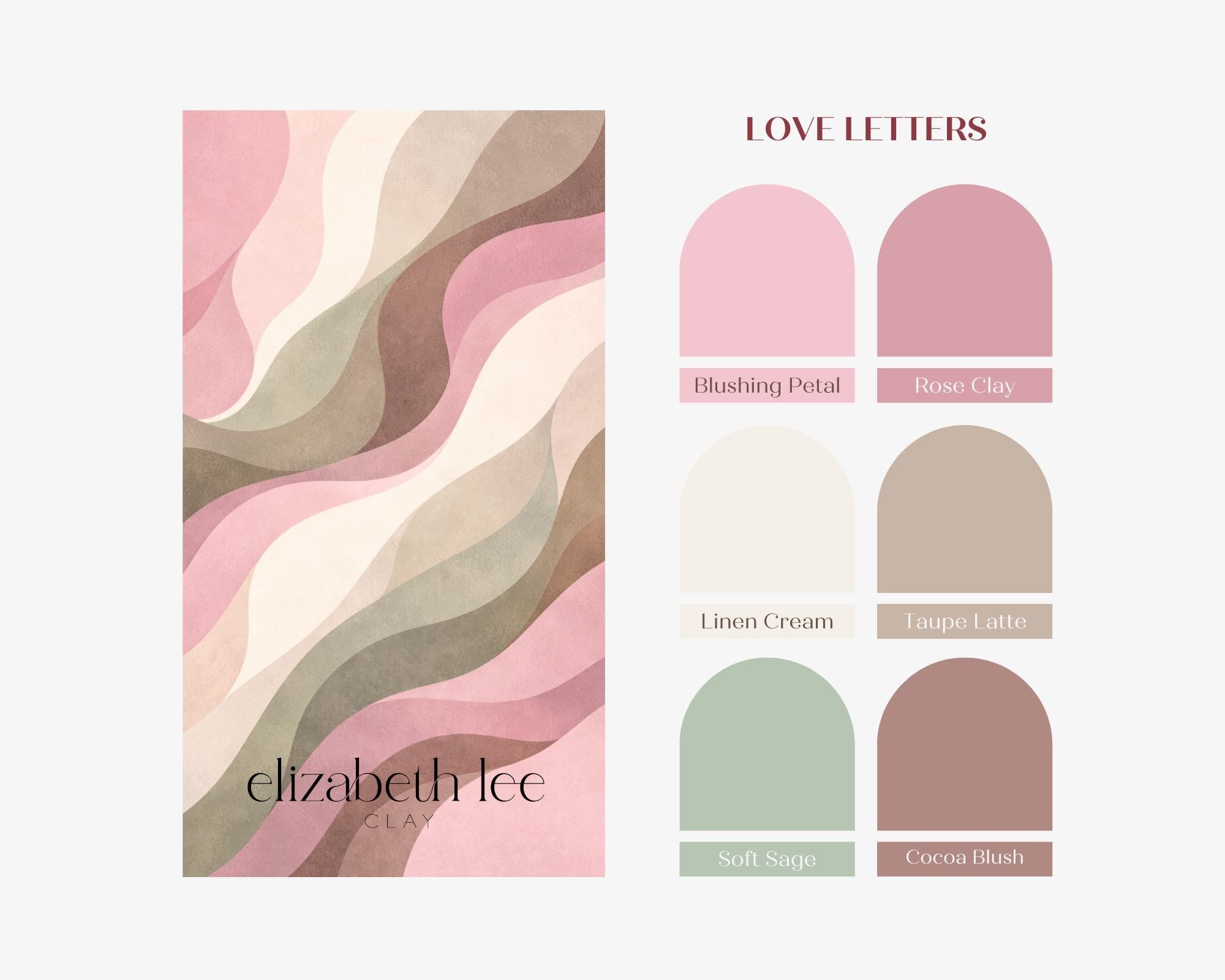 Love Letters - Clay Color Recipe Palette for Souffle
