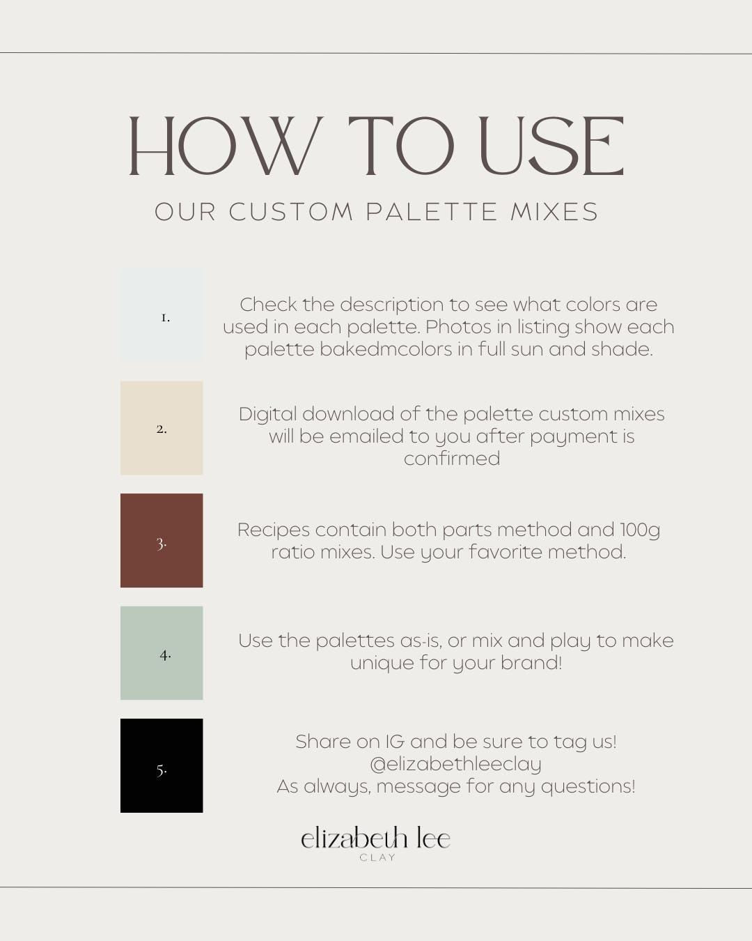 Sunbaked - Clay Color Recipe Palette for Souffle