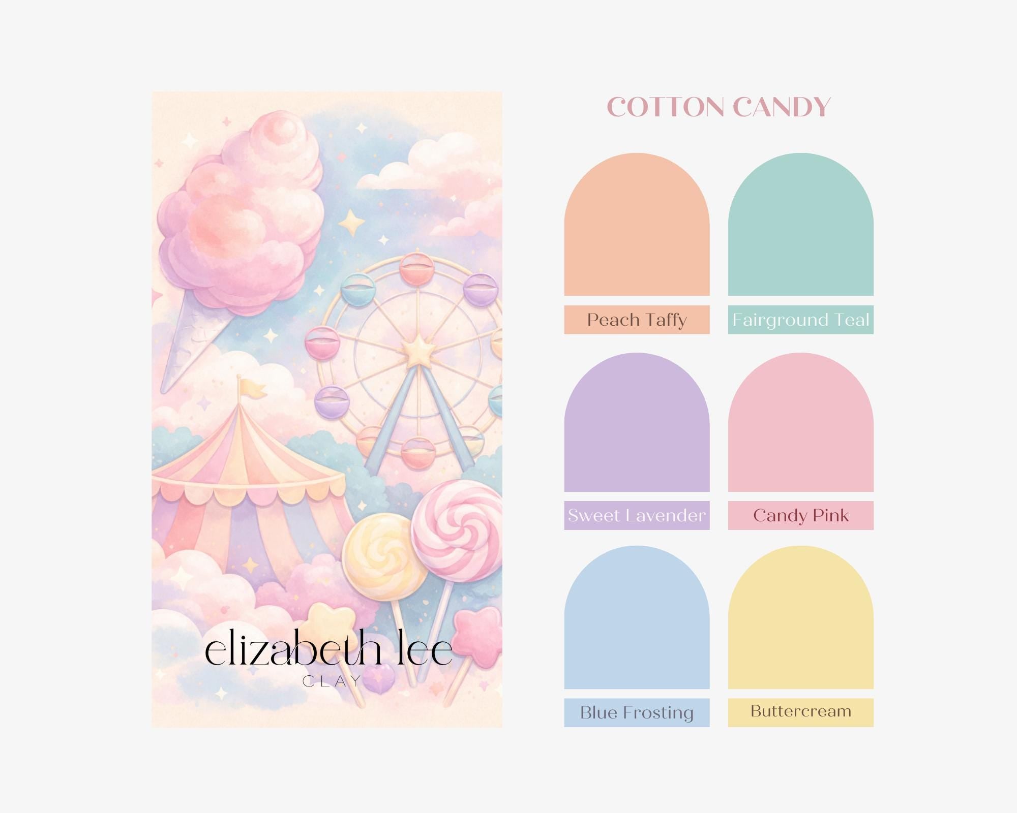 Cotton Candy - Clay Color Recipe Palette for Souffle