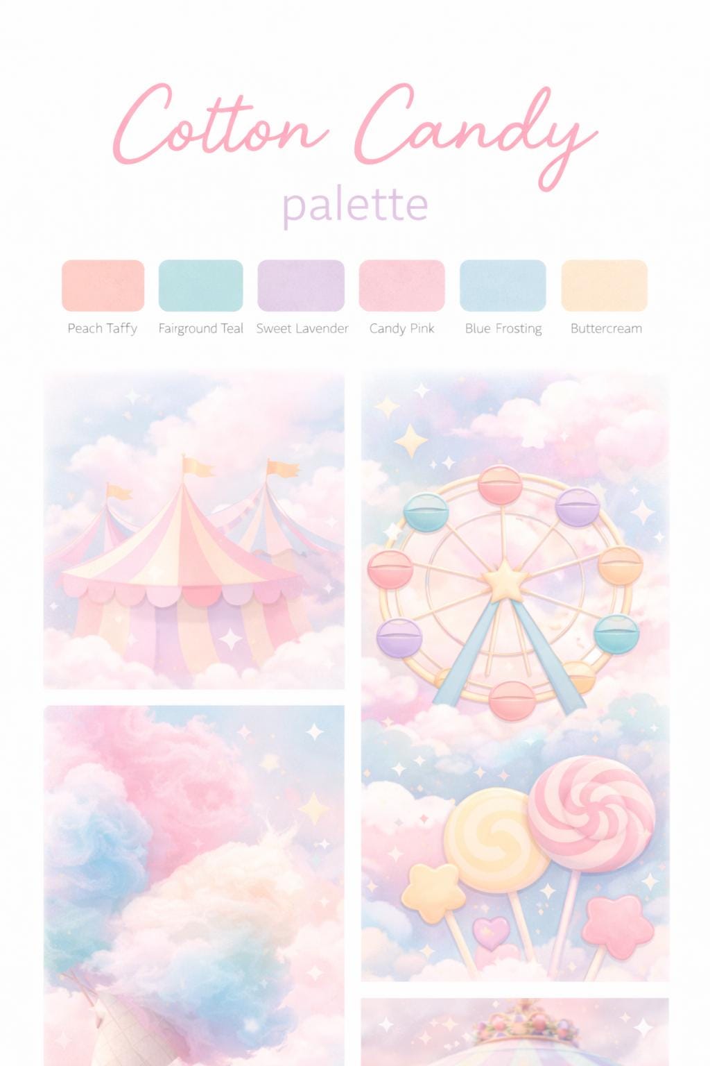 Cotton Candy - Clay Color Recipe Palette for Souffle