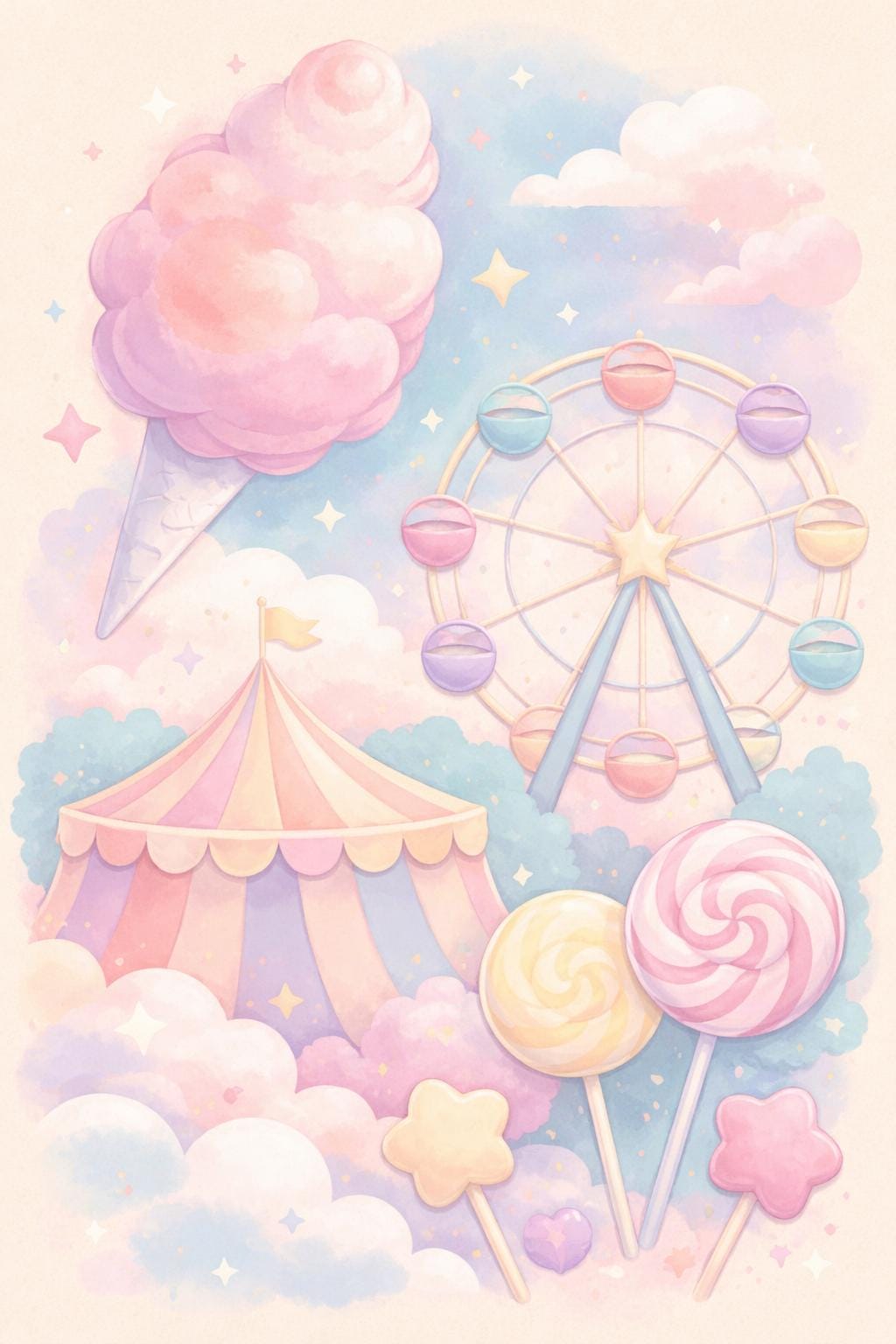 Cotton Candy - Clay Color Recipe Palette for Souffle