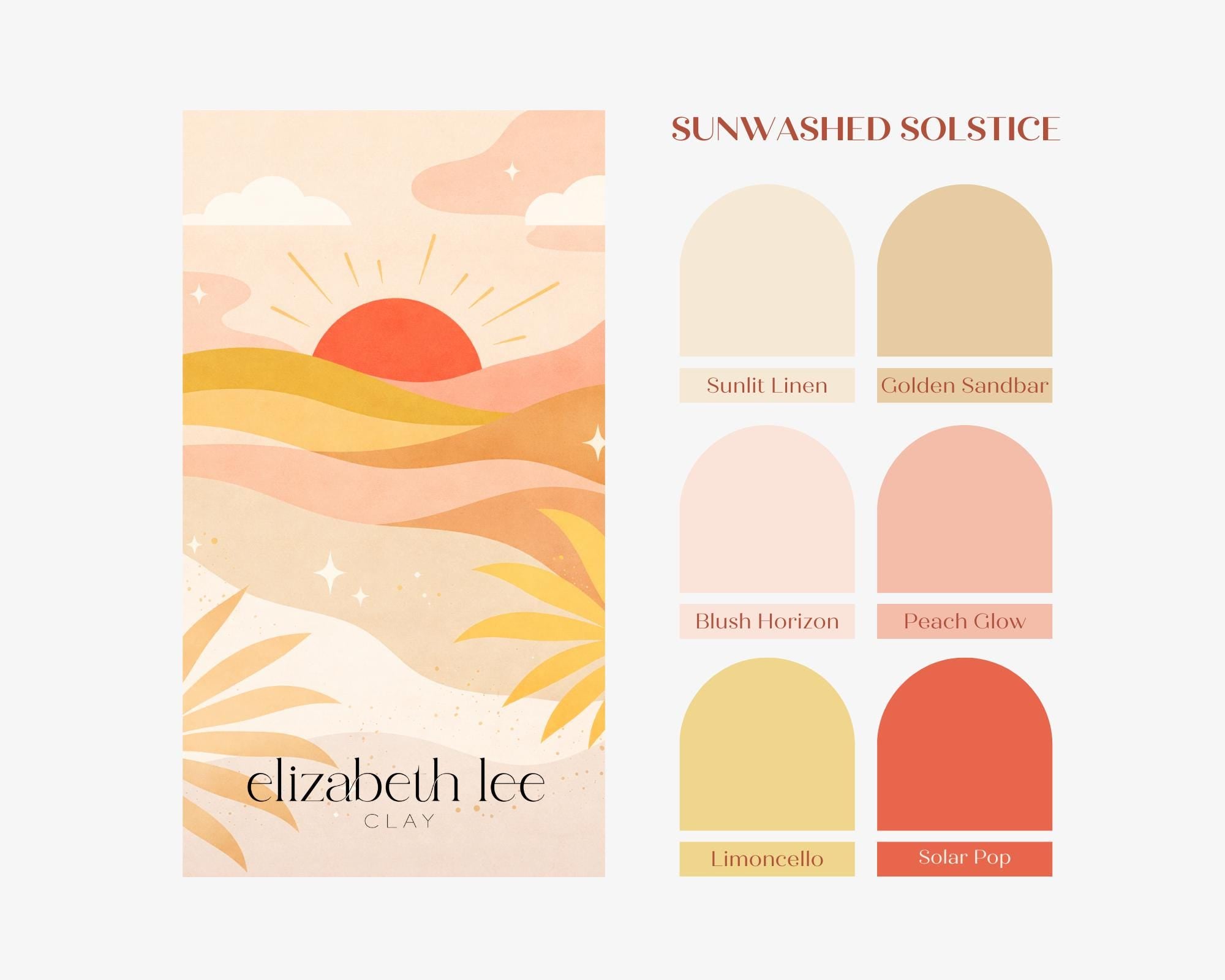 Sunwashed Solstice - Clay Color Recipe Palette for Souffle
