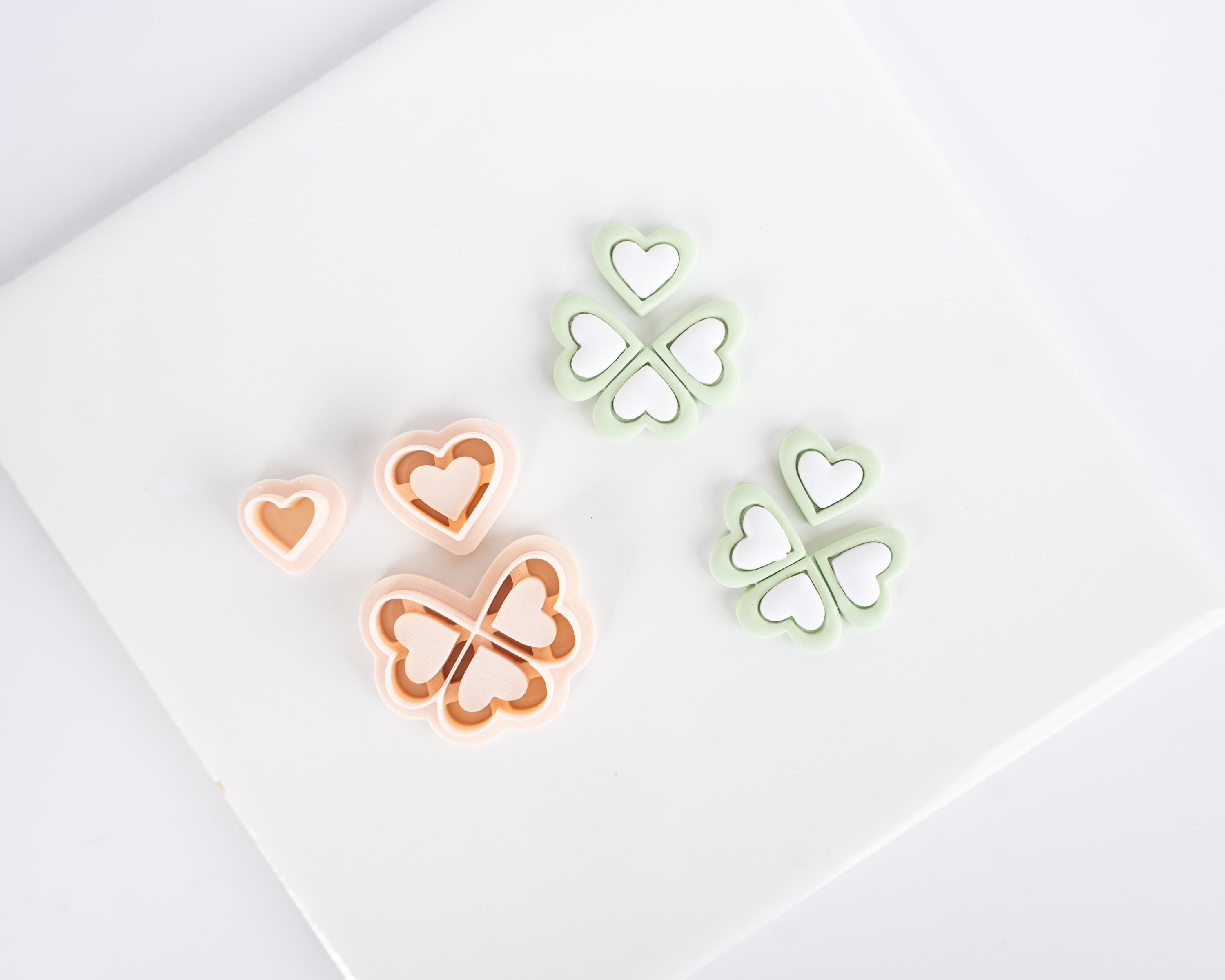 Clover - Embossed 3 Piece Dangle Set