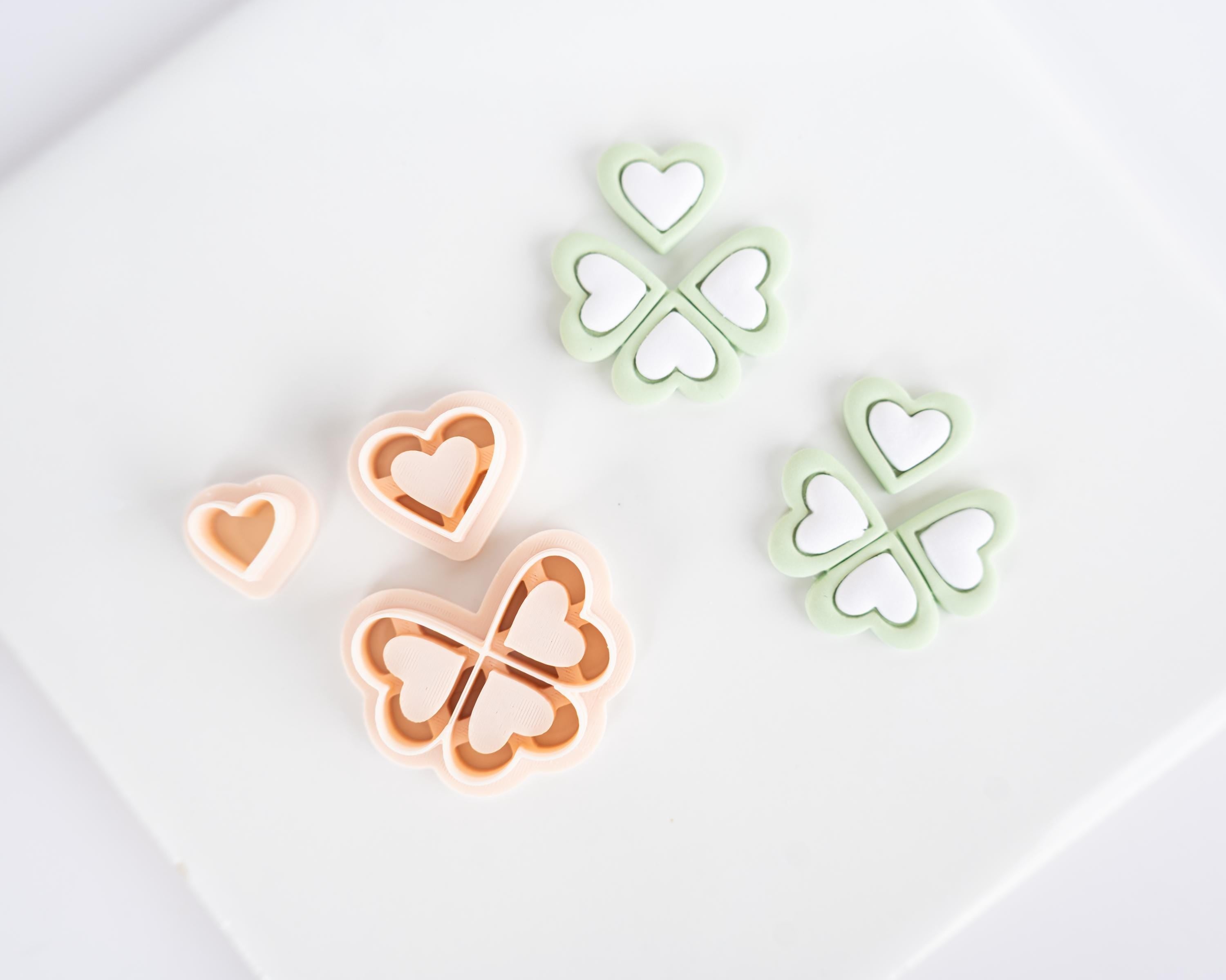 Clover - Embossed 3 Piece Dangle Set