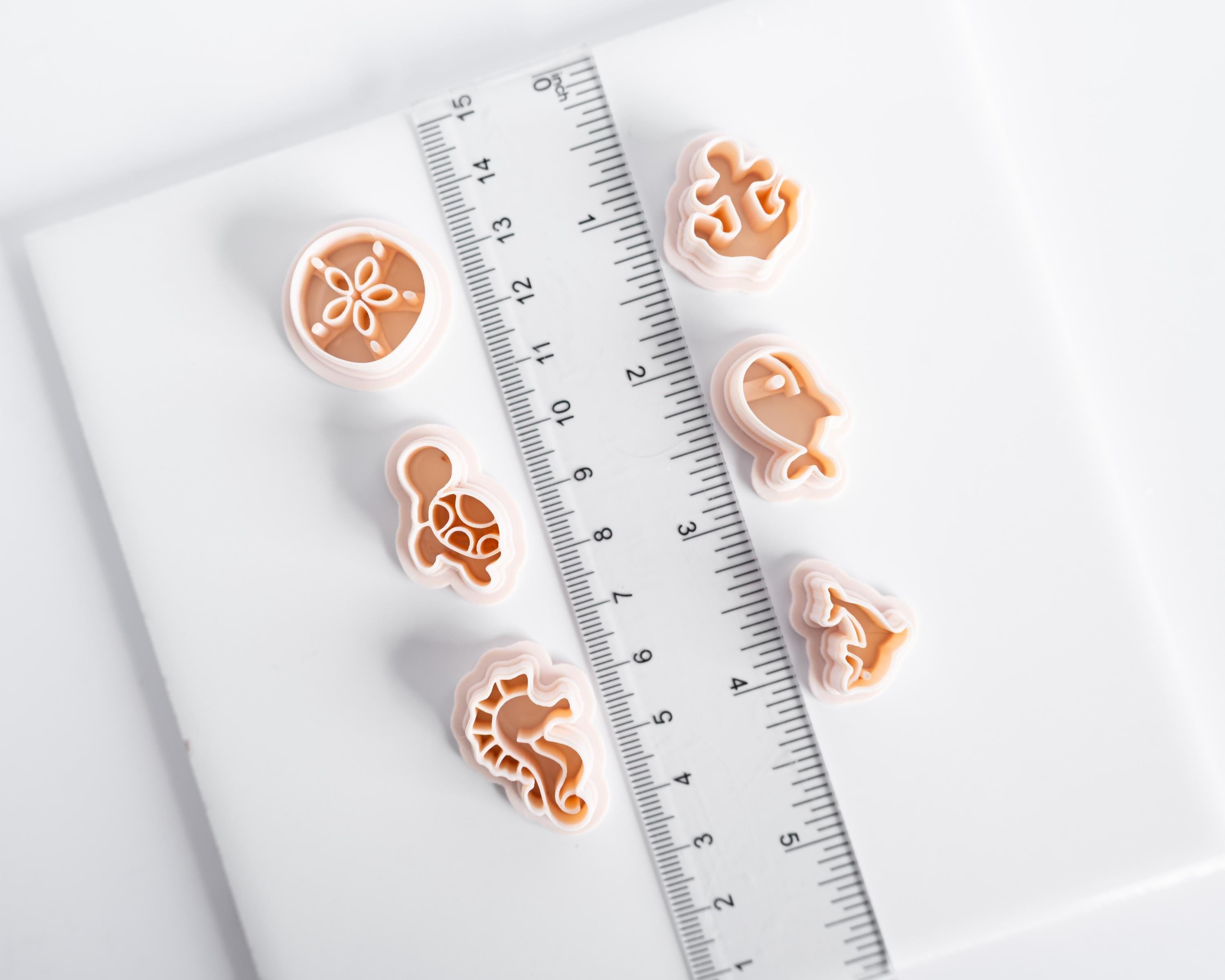 Sea Studs: Anchor, Dolphin, Sand Dollar, Sea Horse, Turtle and Whale